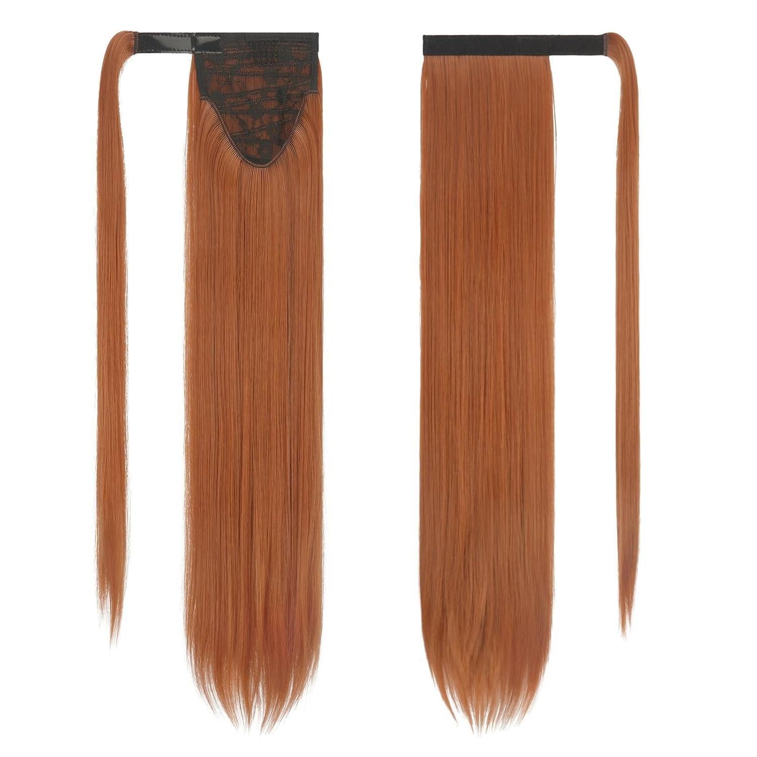 LuxusKollektion Kunsthaar-Extension Pferdeschwanz Haarteil Ponytail Extensions 60 cm 30C# Kupferrot