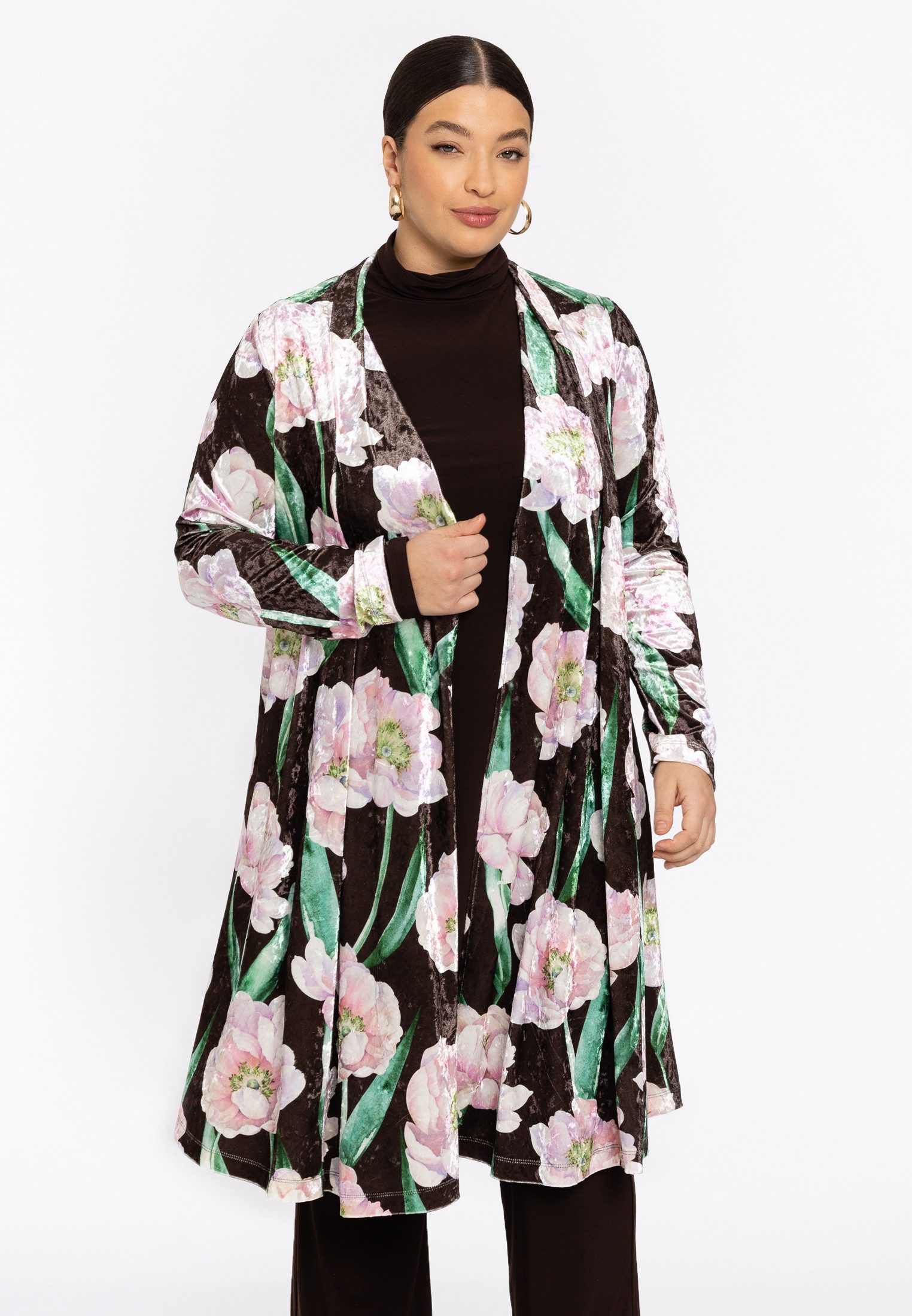 Cardigan Damen Strickjacke mit Druck