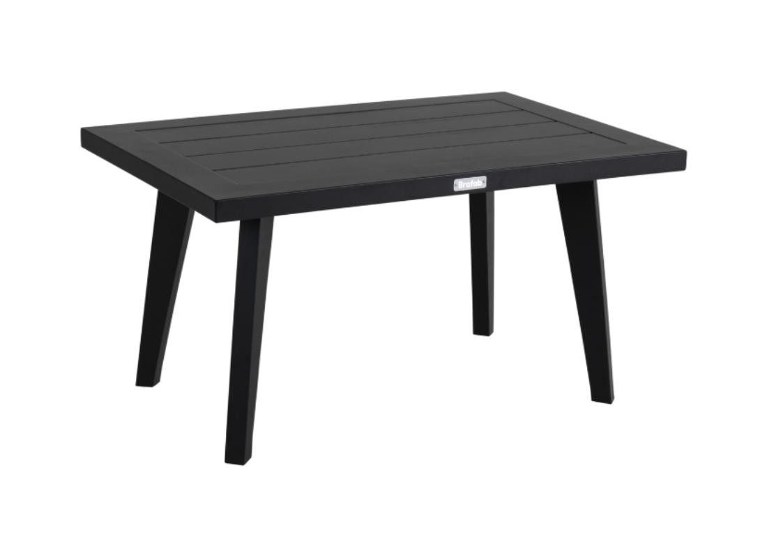 Natur24 Gartentisch Villac Loungetisch 50 x 40 x 75 cm Aluminium Schwarz
