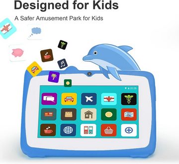 C idea CM81 Tablet (7", 32 GB, Android 12, 2,4G, Kinder-Tablet IWAWA vorinstalliert für Bildung und Unterhaltung Blau)