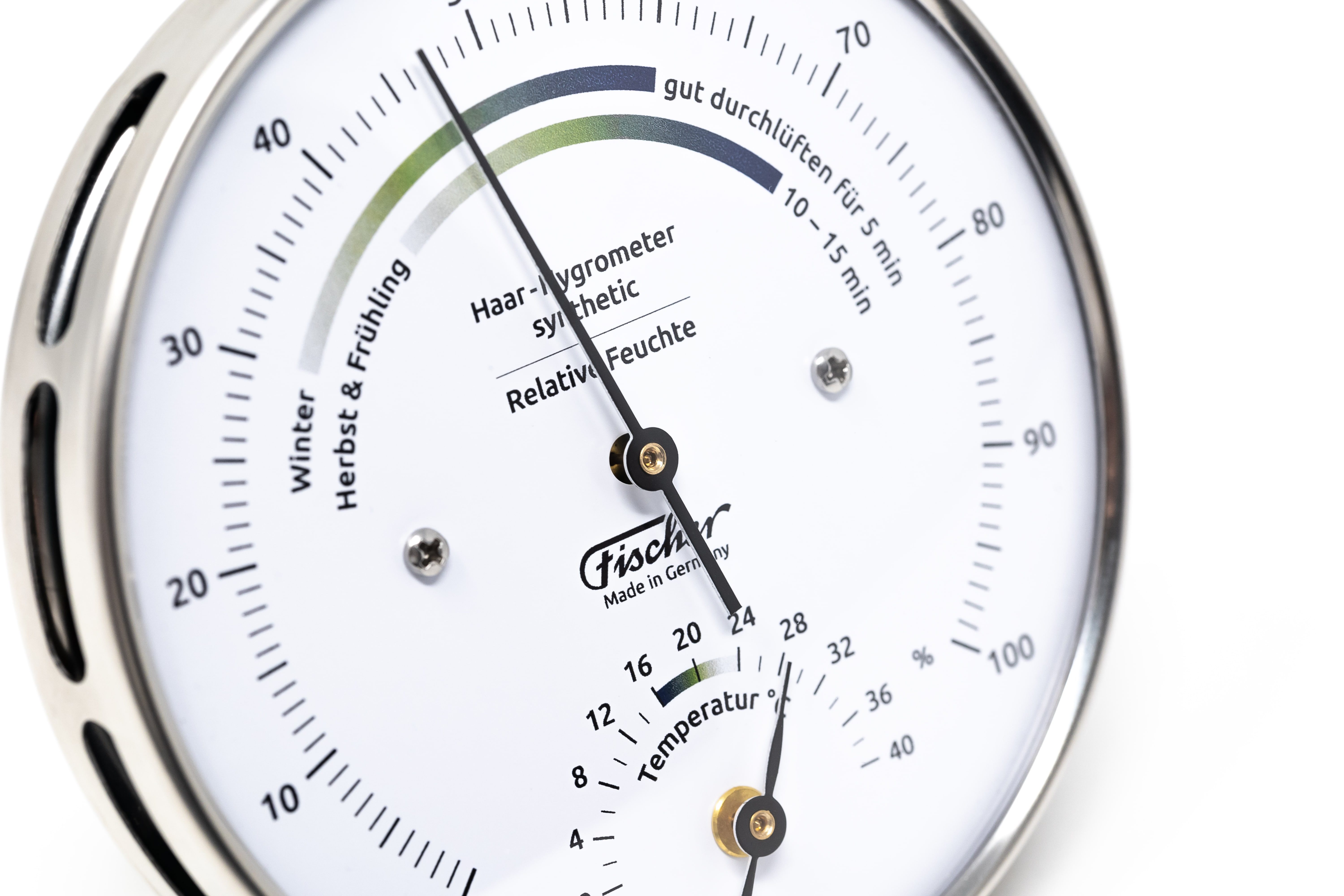 Fischer Klimamesser Fischer 122.01HT Wohnklima-Hygrometer mit Thermometer Made in Germany