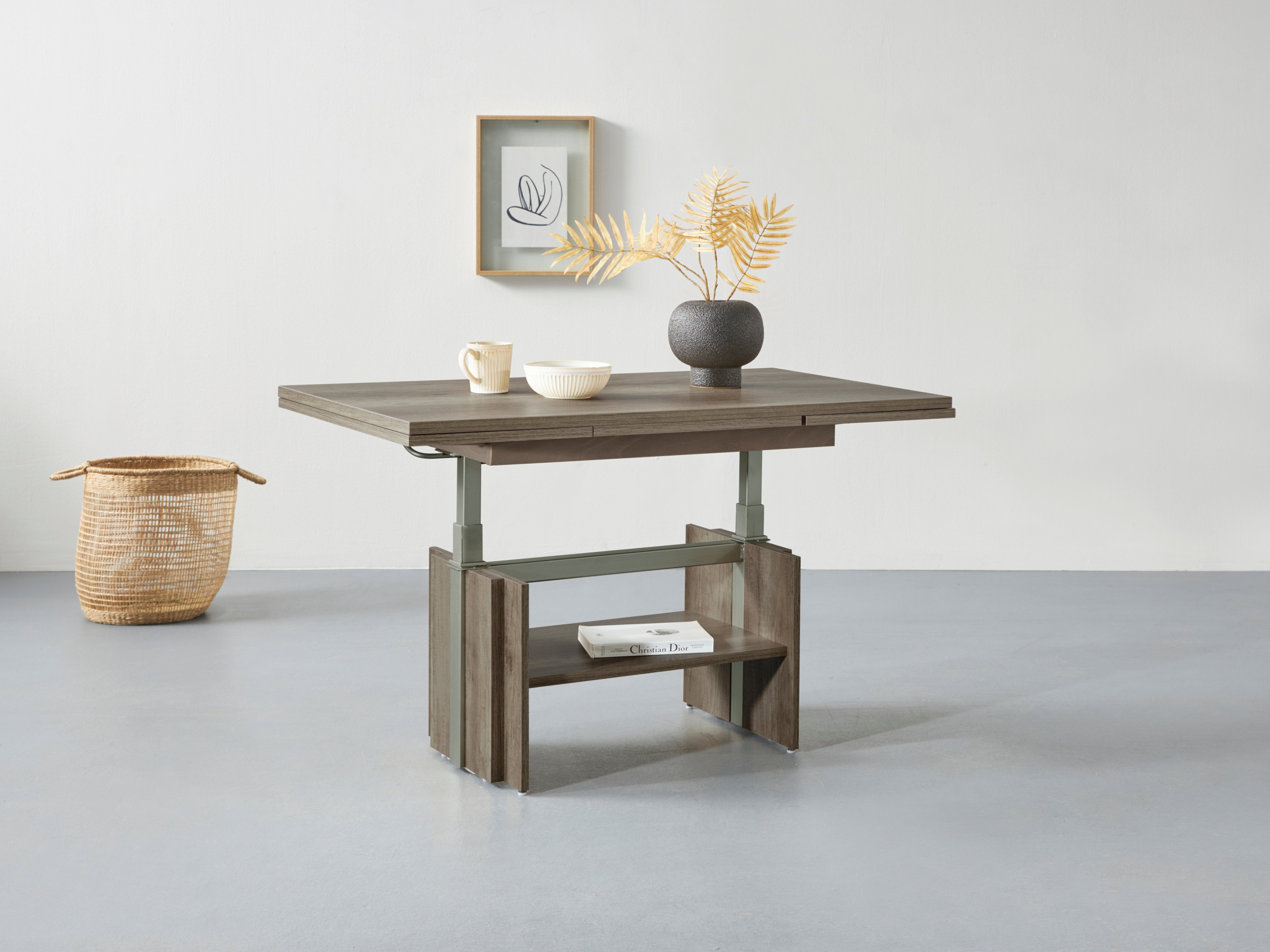 HELA Couchtisch Funktionscouchtisch Henner, höhenverstellbar und ausziehbar günstig online kaufen