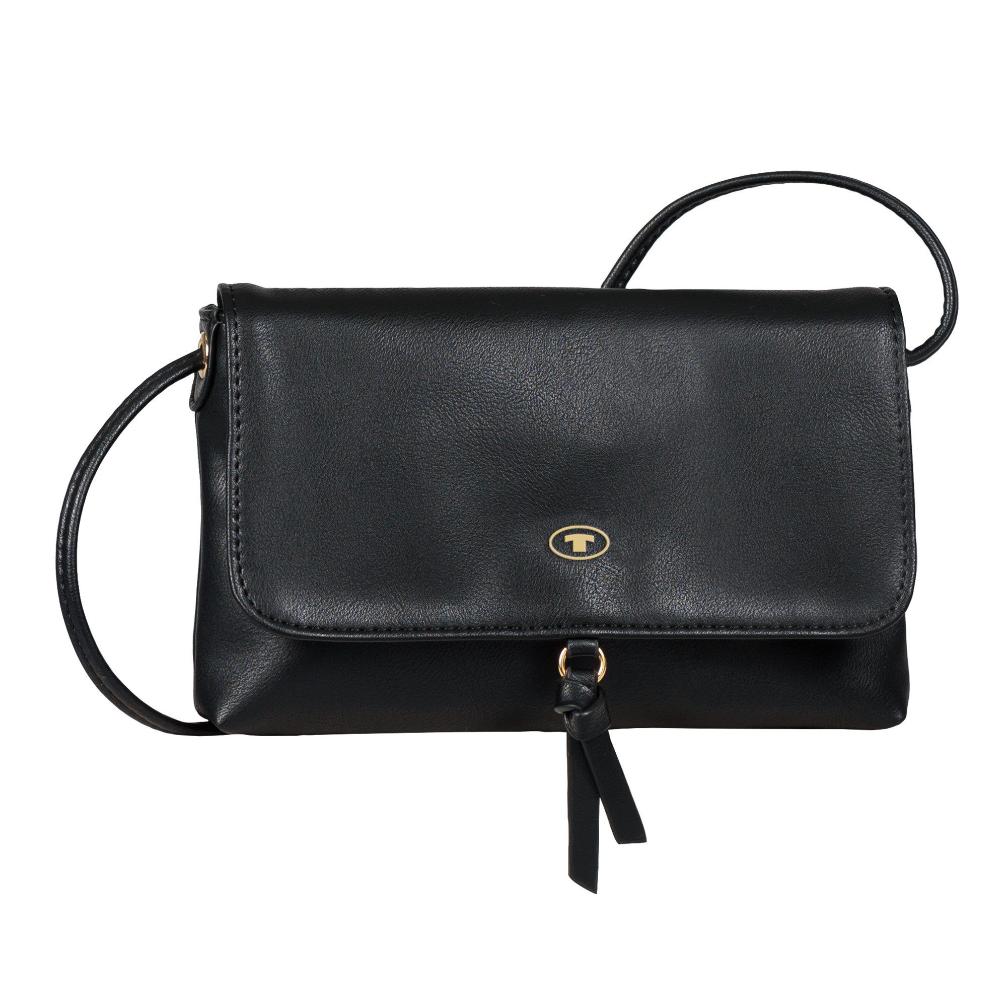 TOM TAILOR Umhängetasche Luna, mit hochglänzendem Logo und kleinem dekorativen Knoten