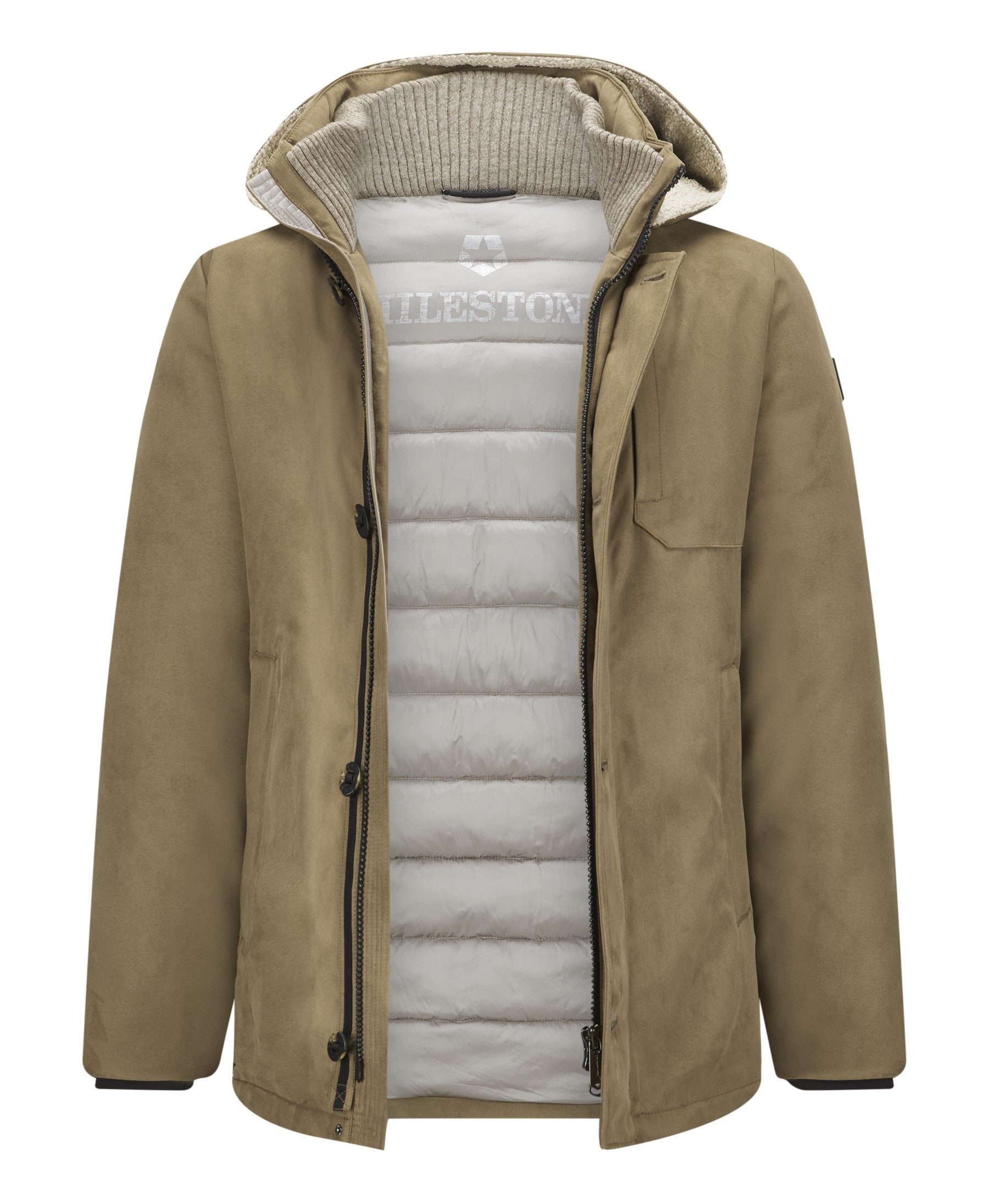 Milestone Parka MSBennet aus Microvelours mit abnehmbarer Kapuze, atmungsaktiv wasserabweisend