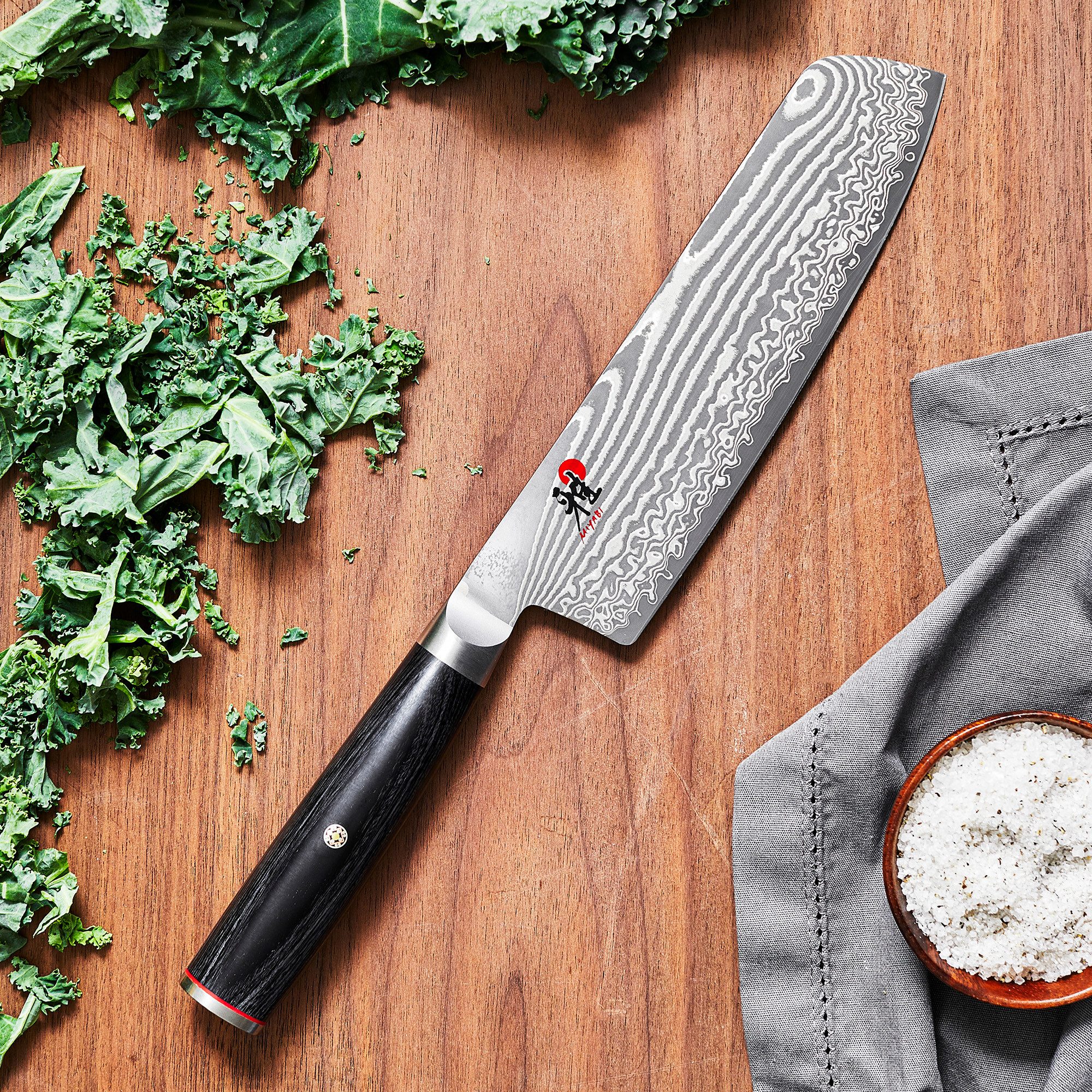 MIYABI Gemüsemesser Miyabi 5000FCD Nakiri, Klingenlänge 17 cm, FRIODUR eisgehärtete Klinge