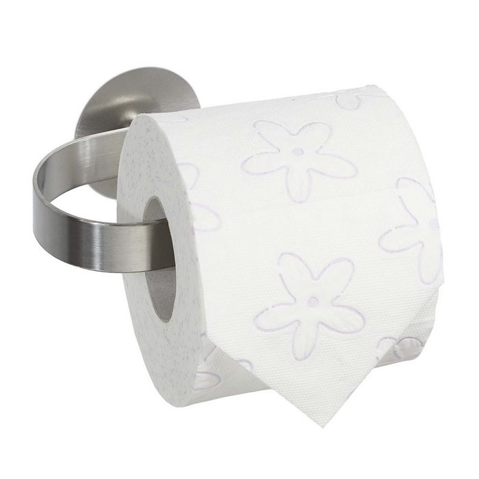 relaxdays Toilettenpapierhalter Toilettenpapierhalter Edelstahl silber