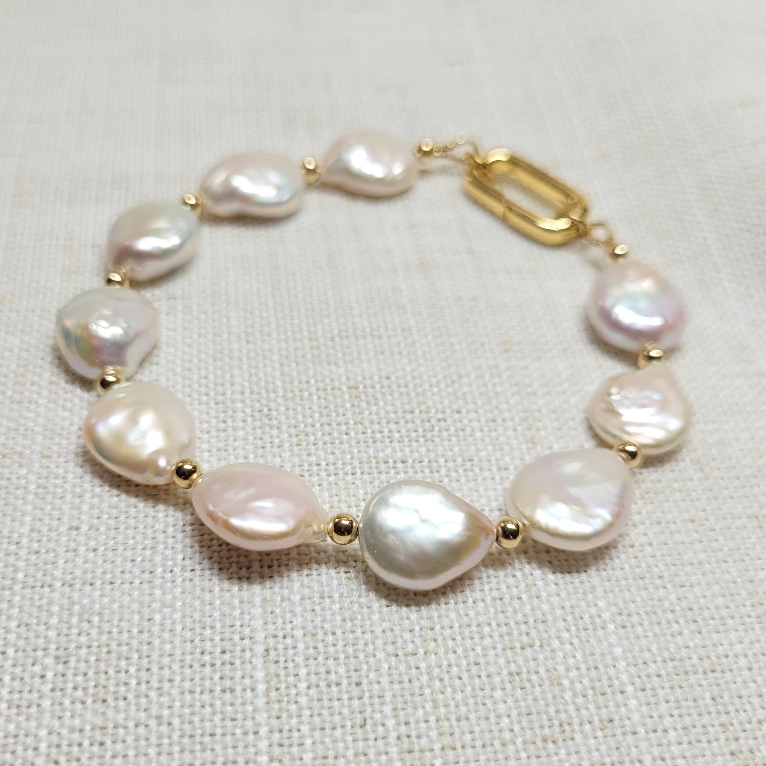 GOLDEN Perlenarmband Echte Münze Barockperlen Armband, günstig online kaufen