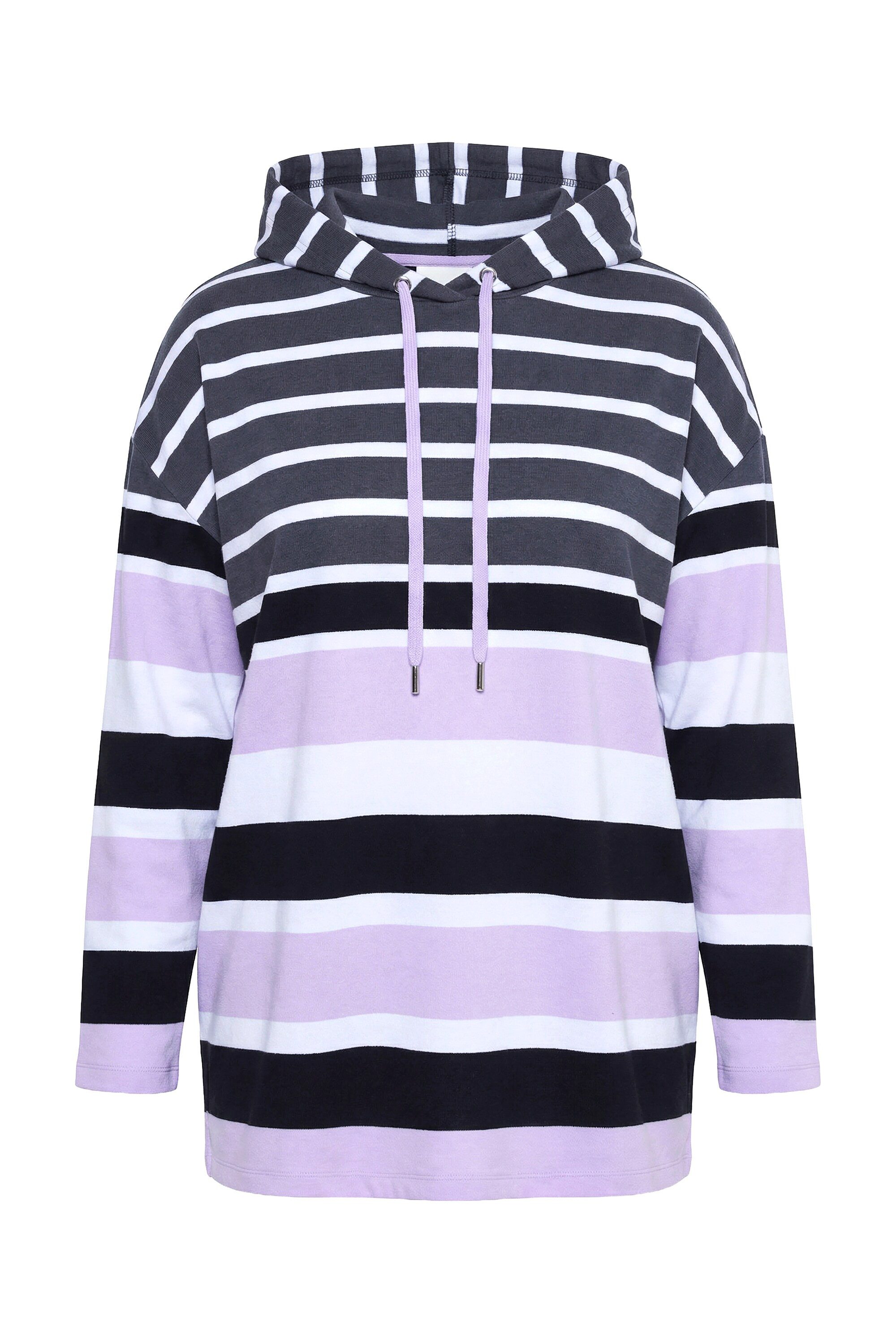 Angel of Style Sweatshirt Hoodie Loose Fit Streifenmuster Kapuze günstig online kaufen
