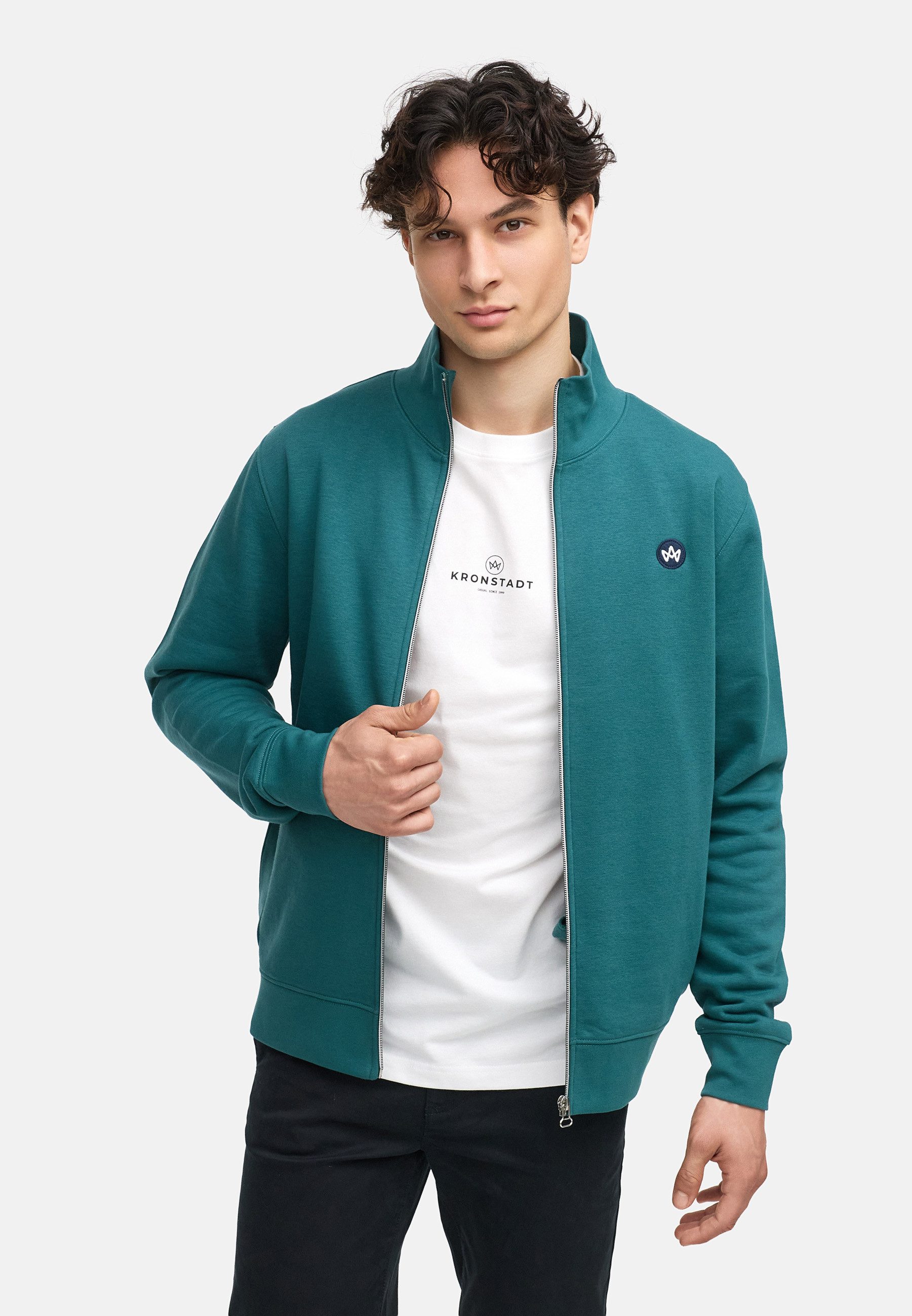 Kronstadt Sweatjacke Herren KSLars Herrenjacke Reißverschluss mit dezentem günstig online kaufen