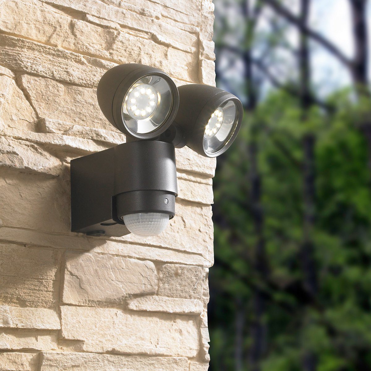 MeLiTec LED Außen-Wandleuchte LED Strahler, 127-2, nein, neutralweiß, LED Strahler, 127-2