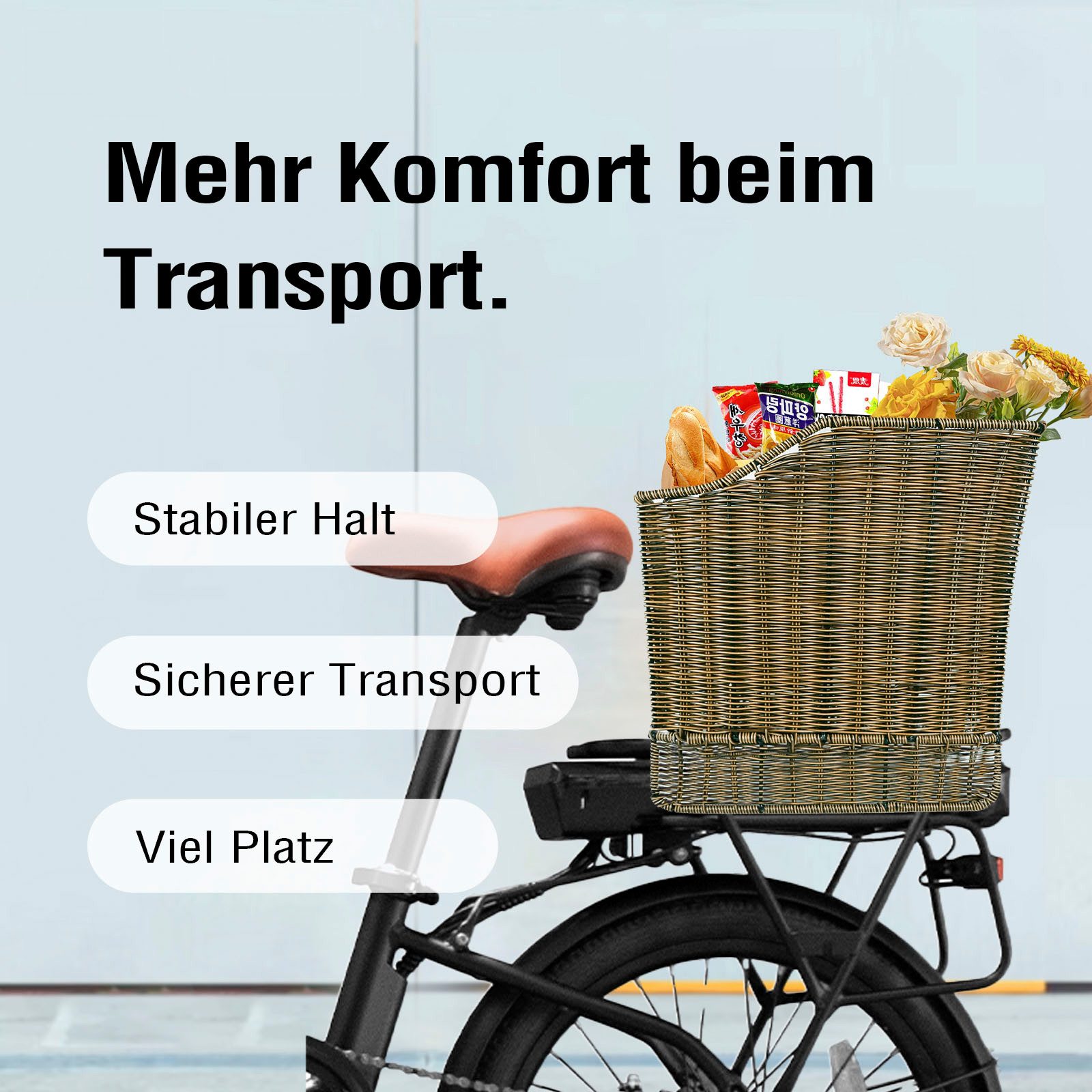 SachsenRad Fahrradkorb Gepäckträgerkorb im Vintage-Look günstig online kaufen