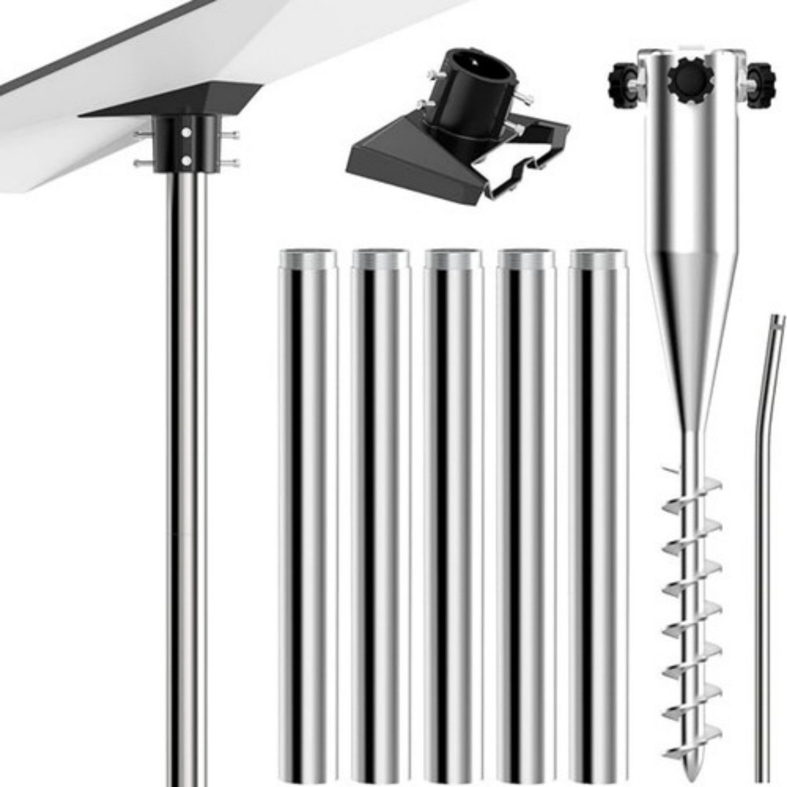 YUBRO-STUDIO SAT-Halterung Starlink Gen3 Bodenhalterung 5 Edelstahlrohre verstellbar