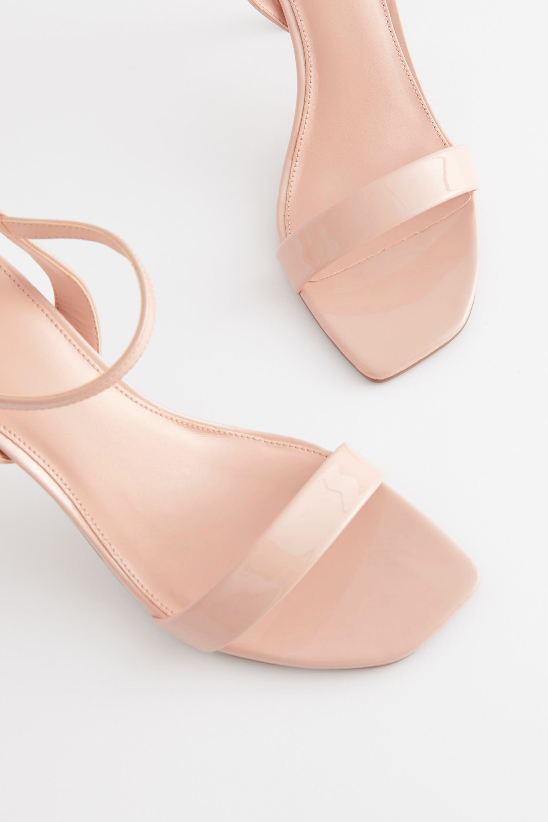 Nougat Comfort® Next mit Pink Absatz (1-tlg) schmalem Sandaletten Forever Riemchensandalette