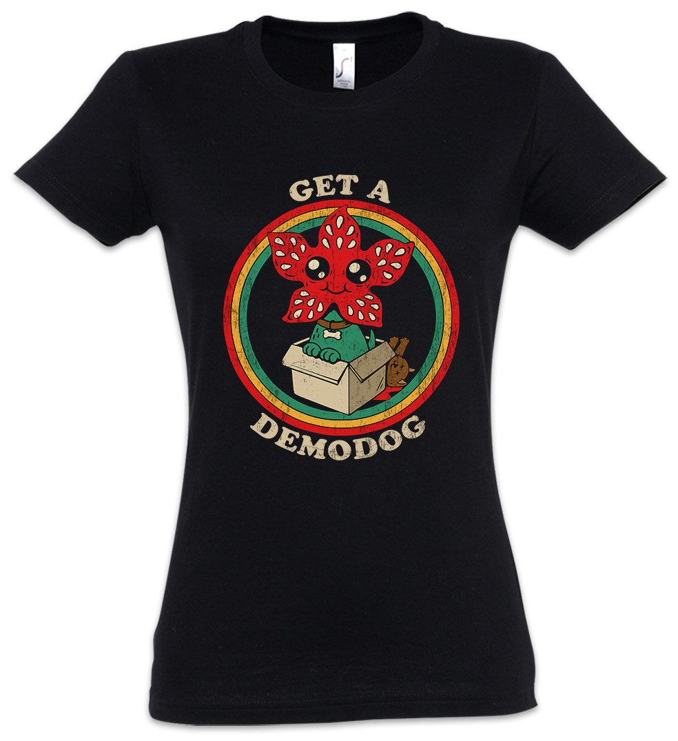 Urban Backwoods Print-Shirt Get A Demodog I Damen T-Shirt Stranger Jane Kids Monster Ghost World (1-tlg) Will Things Alphabet Series