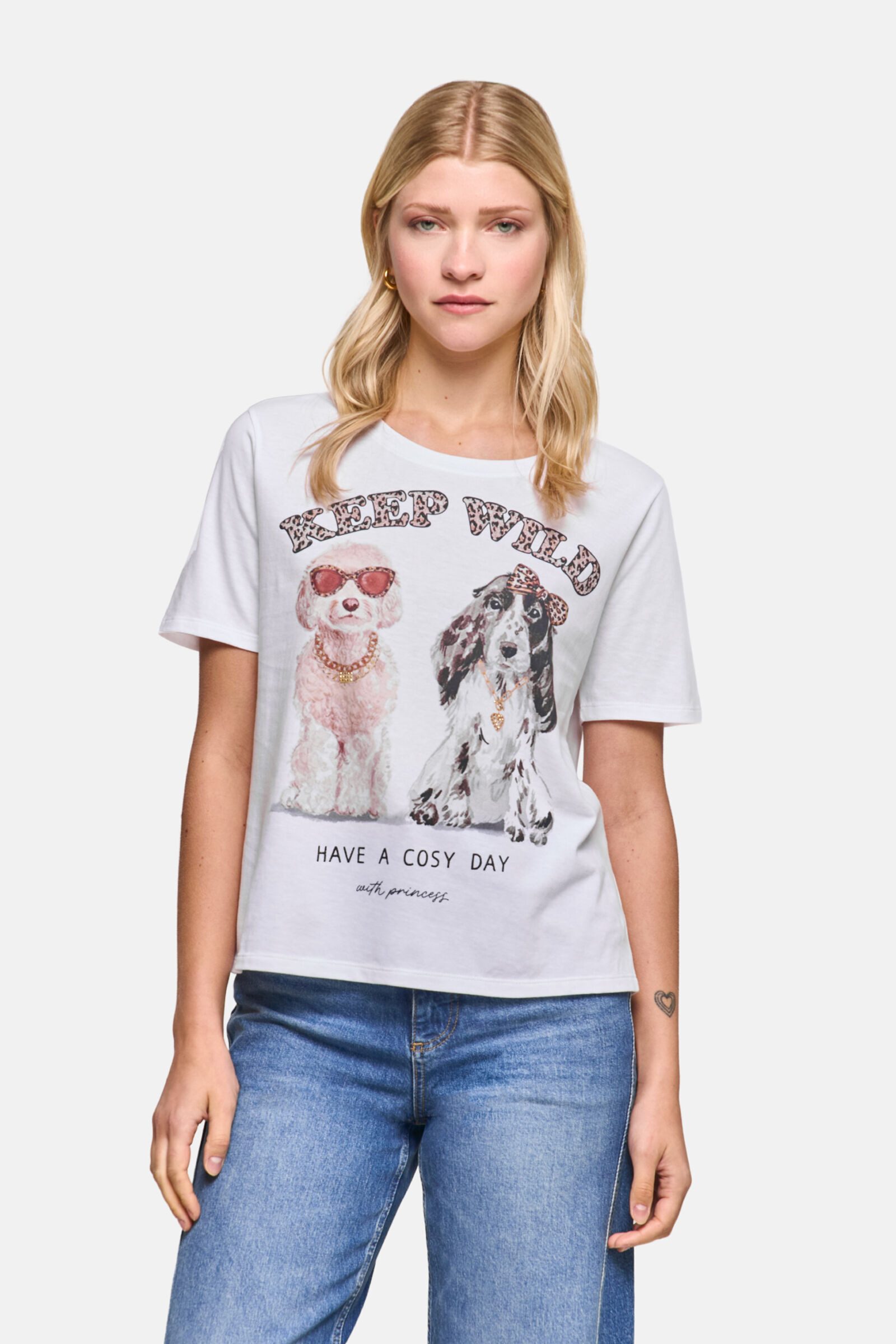 Princess goes Hollywood Print-Shirt (1-tlg) mit Schmucksteinen
