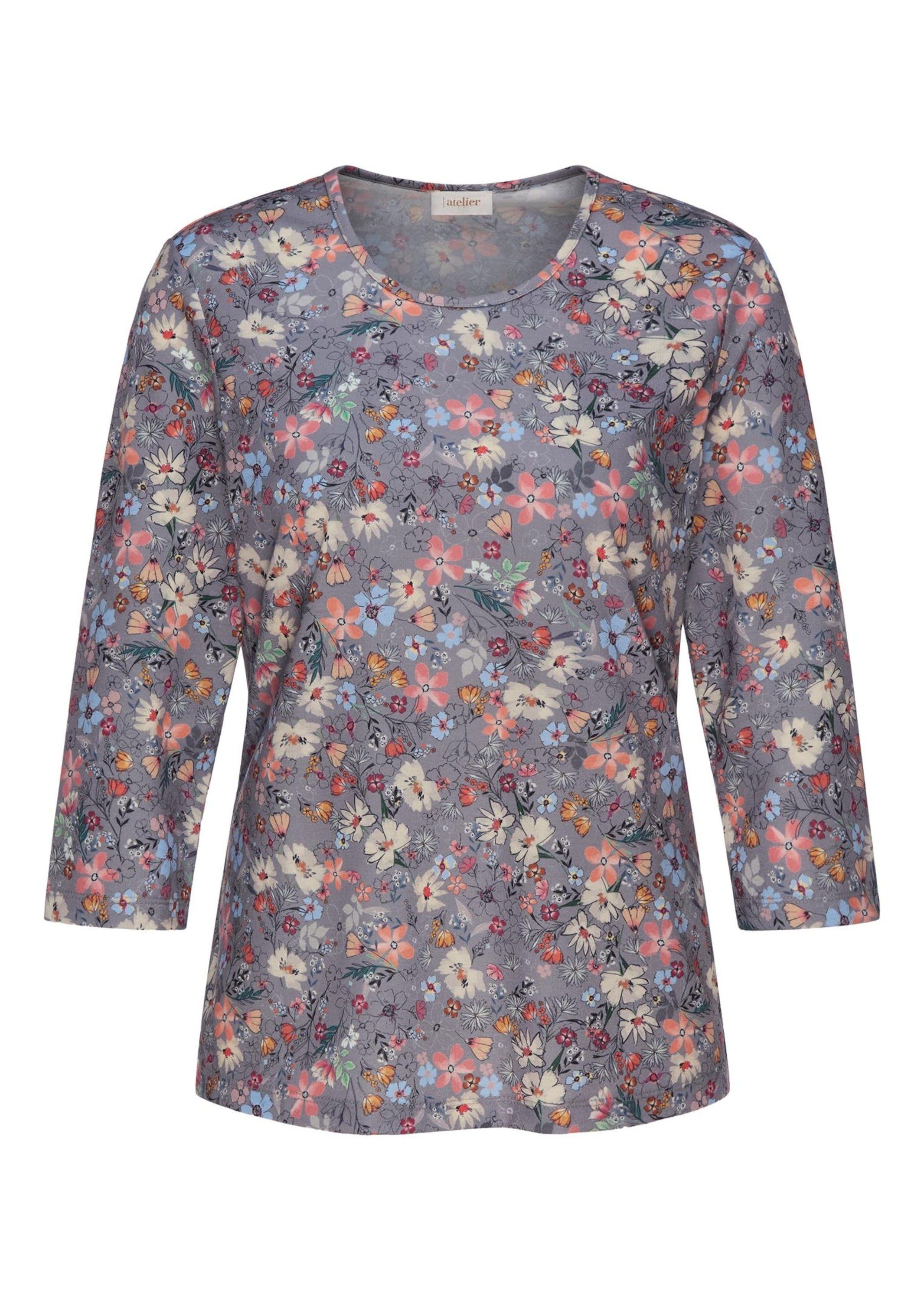 Print-Shirt Printshirt mit Blumenmuster
