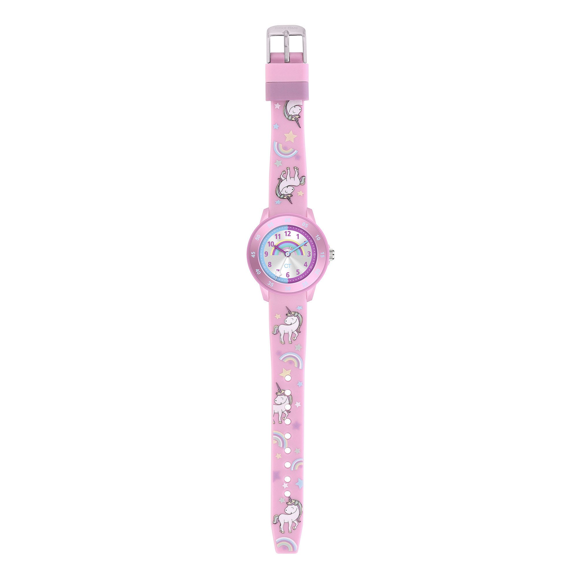COOL TIME Quarzuhr The Cool Pink Unicorn CT-0053-PQ, Armbanduhr, Silikonarmband, Kinderuhr, Mädchen, analog