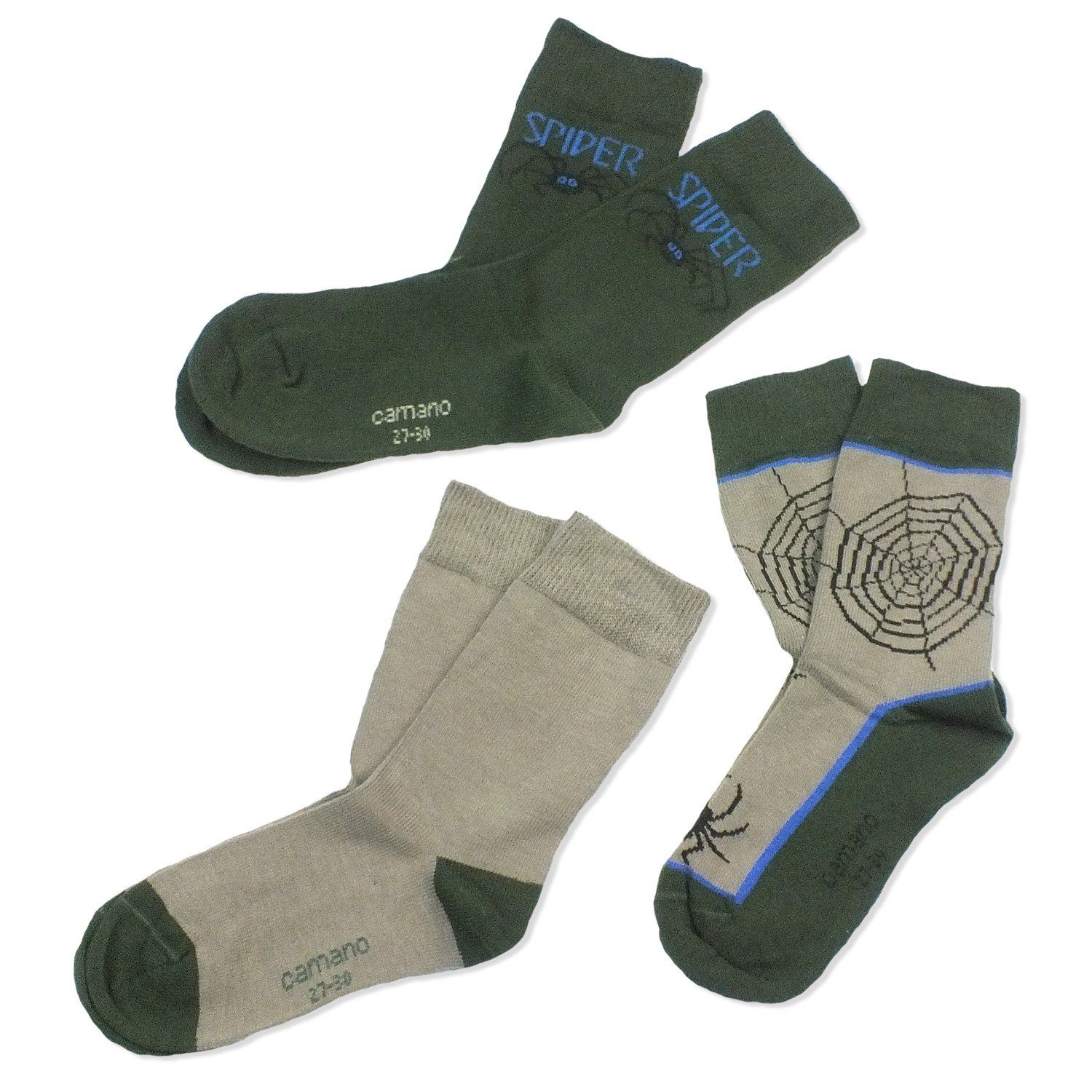 Camano Langsocken CA3832 (Packung, 3-Paar, 3 Paar) Kinder Socken, Jungen & Mädchen mit Baumwolle, Kindersocken