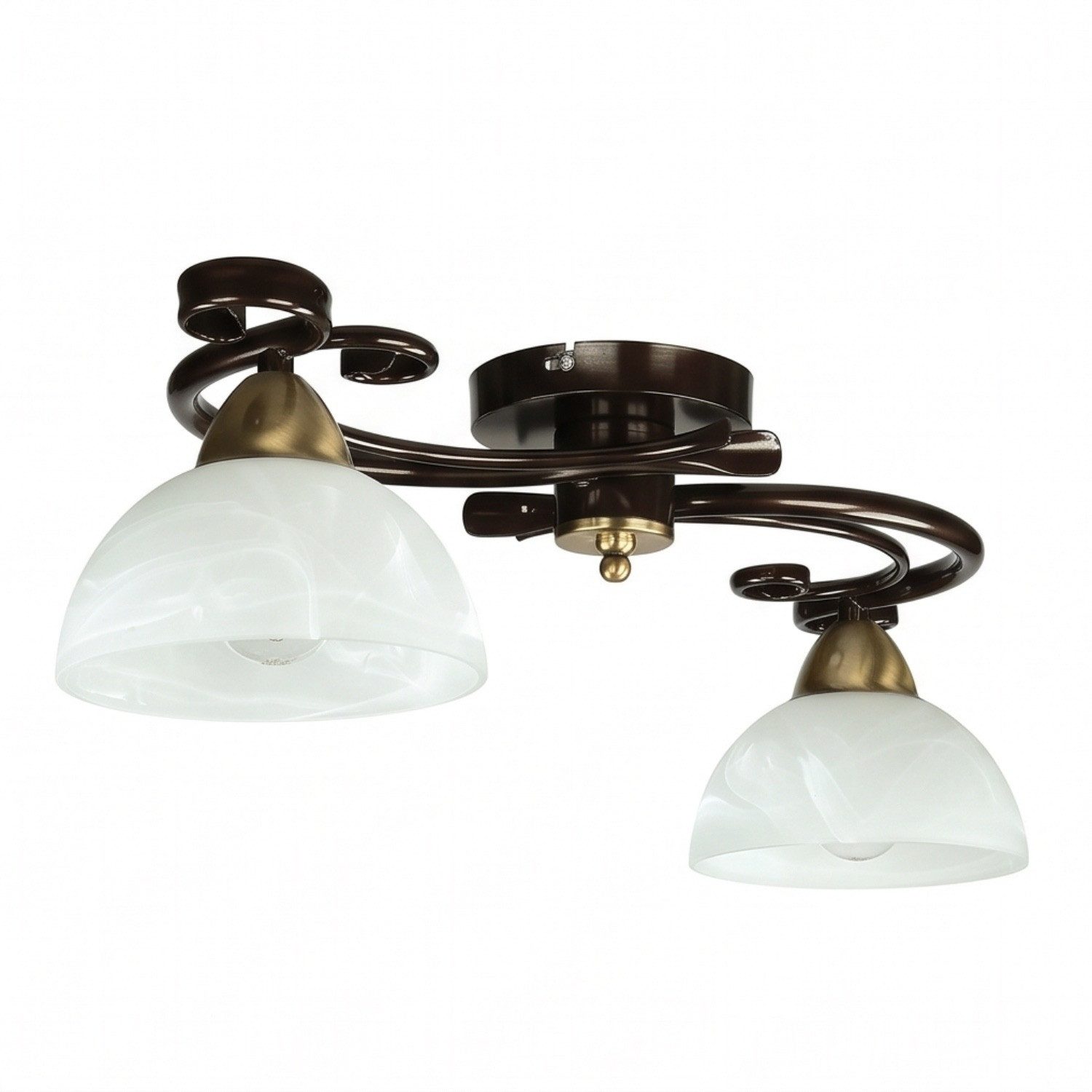 Licht-Erlebnisse Deckenleuchte AURORA, ohne Leuchtmittel, Deckenlampe Shabby Chic Metall Glas Landhaus Design