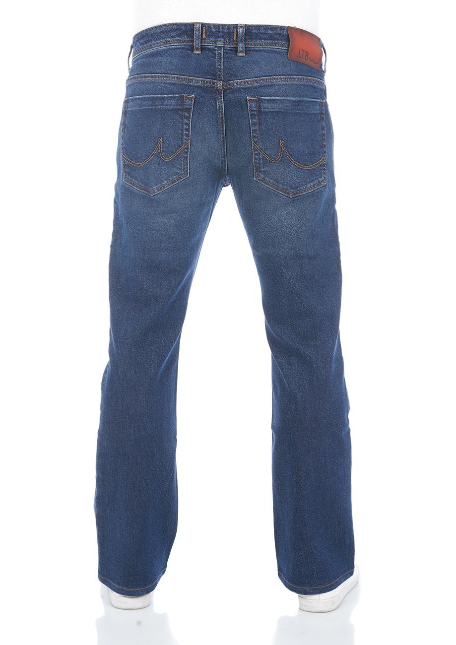 Bootcut-Jeans Cut Jeanshose Hose Herren (54329) Boot Undamaged Denim Stretch Magne Wash LTB Timor mit