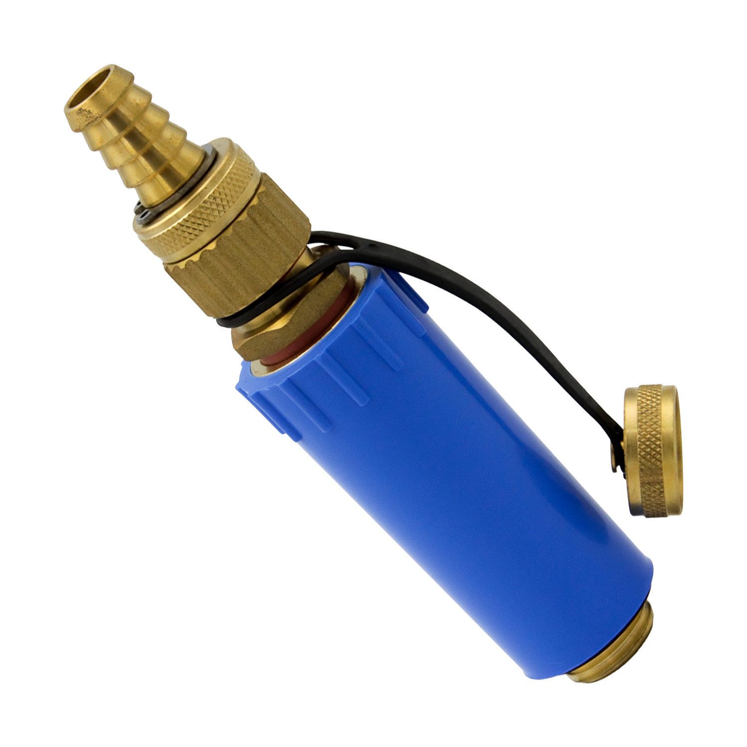 Haas Otto Gewindefitting Baustopfen mit Messing-Gewinde 1/2" mit Füll- und Entleerungsventil