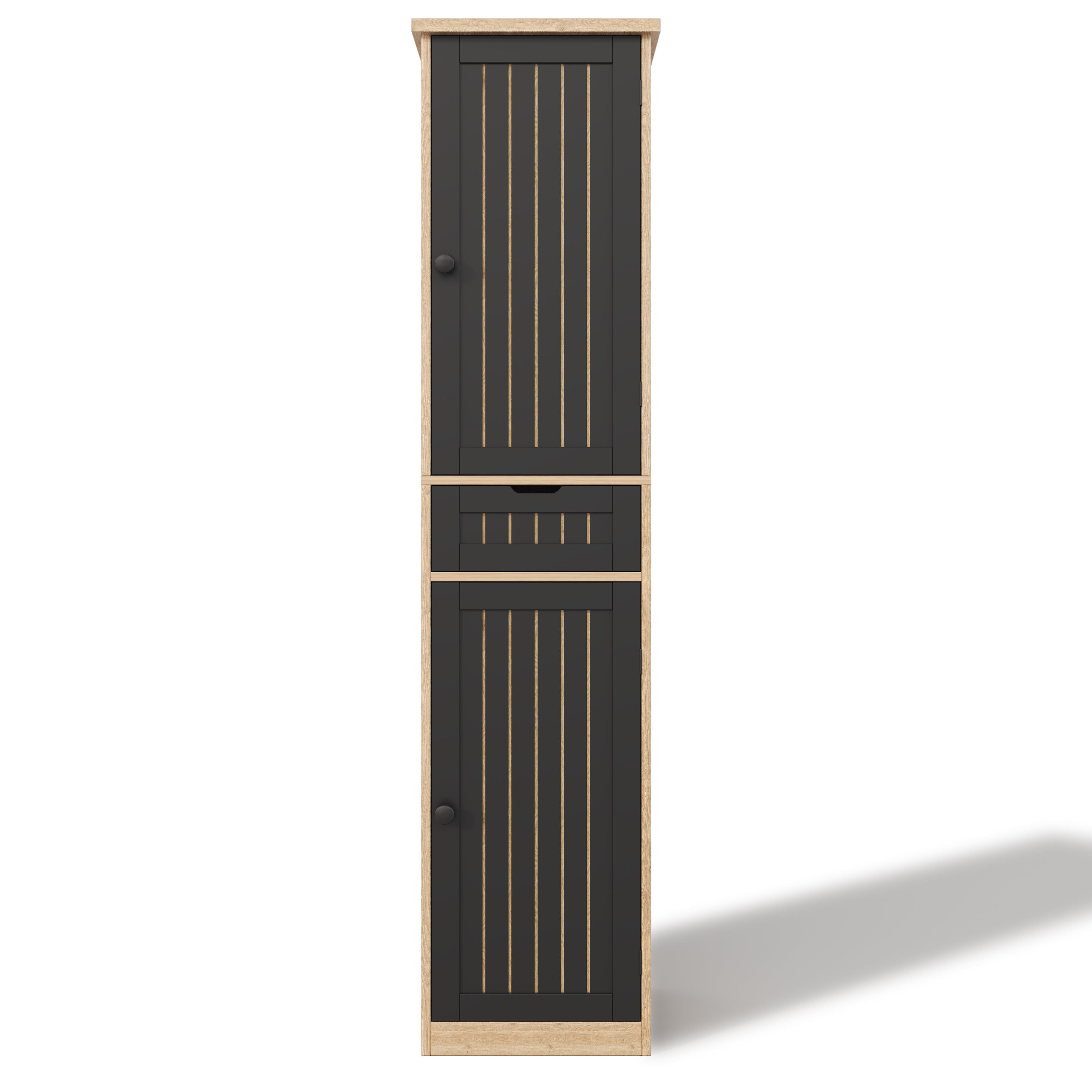 Hochschrank Buffetschrank Küchenschrank 2 Türen+1 Schub 170cm