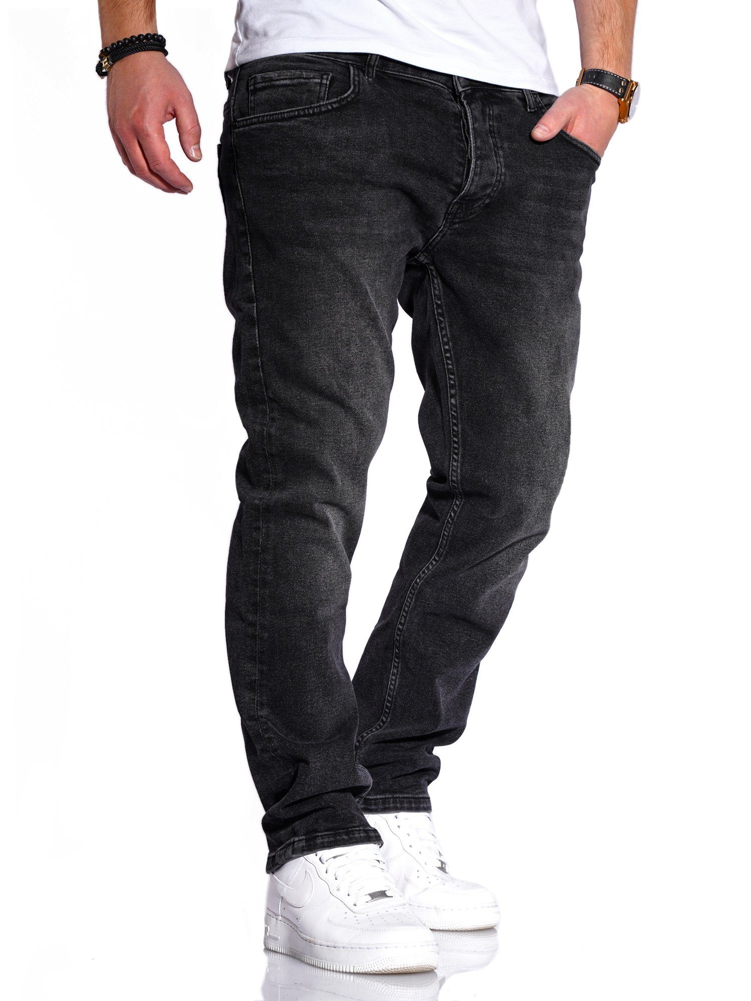 Rello & Reese Straight-Jeans Nick im geraden Schnitt schwarz