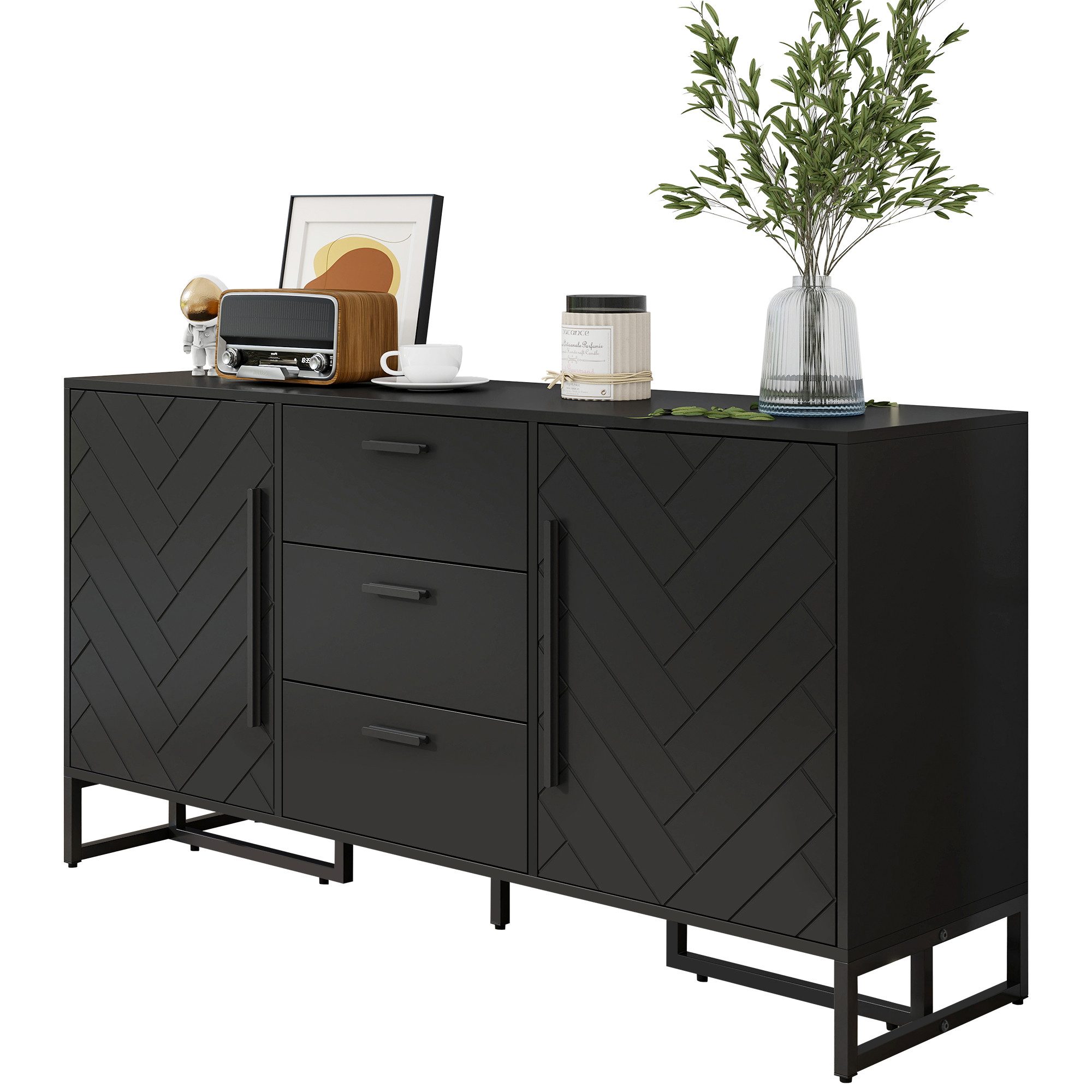 Thanaddo Sideboard Sideboard mit 2 Türen,3 günstig online kaufen