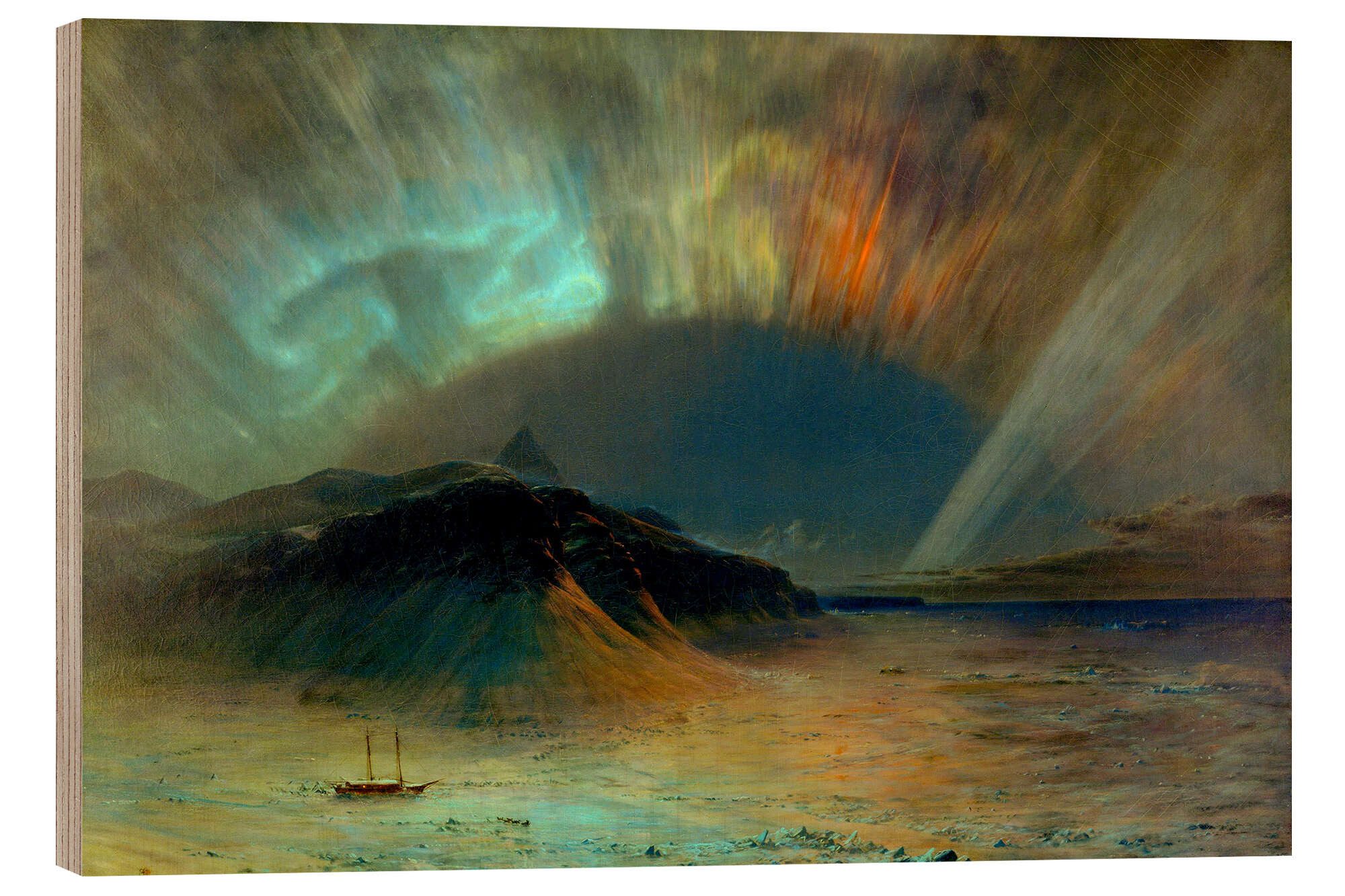 Posterlounge Wandbild Nordlicht, Frederic Edwin Church, erhältlich als Poster, Leinwandbild, Wandsticker oder Acrylglasbild
