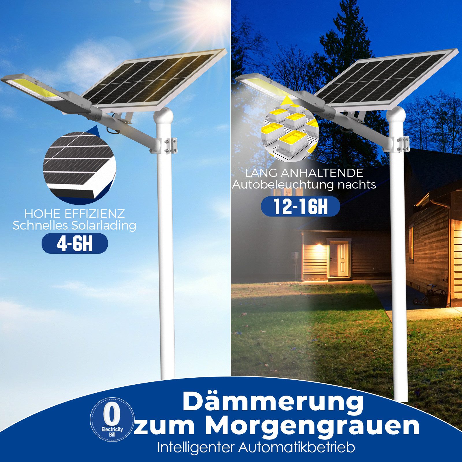 Rhein Beleuchtung LED Solarleuchte 1000W Solarlampen für Außen mit Bewegung günstig online kaufen