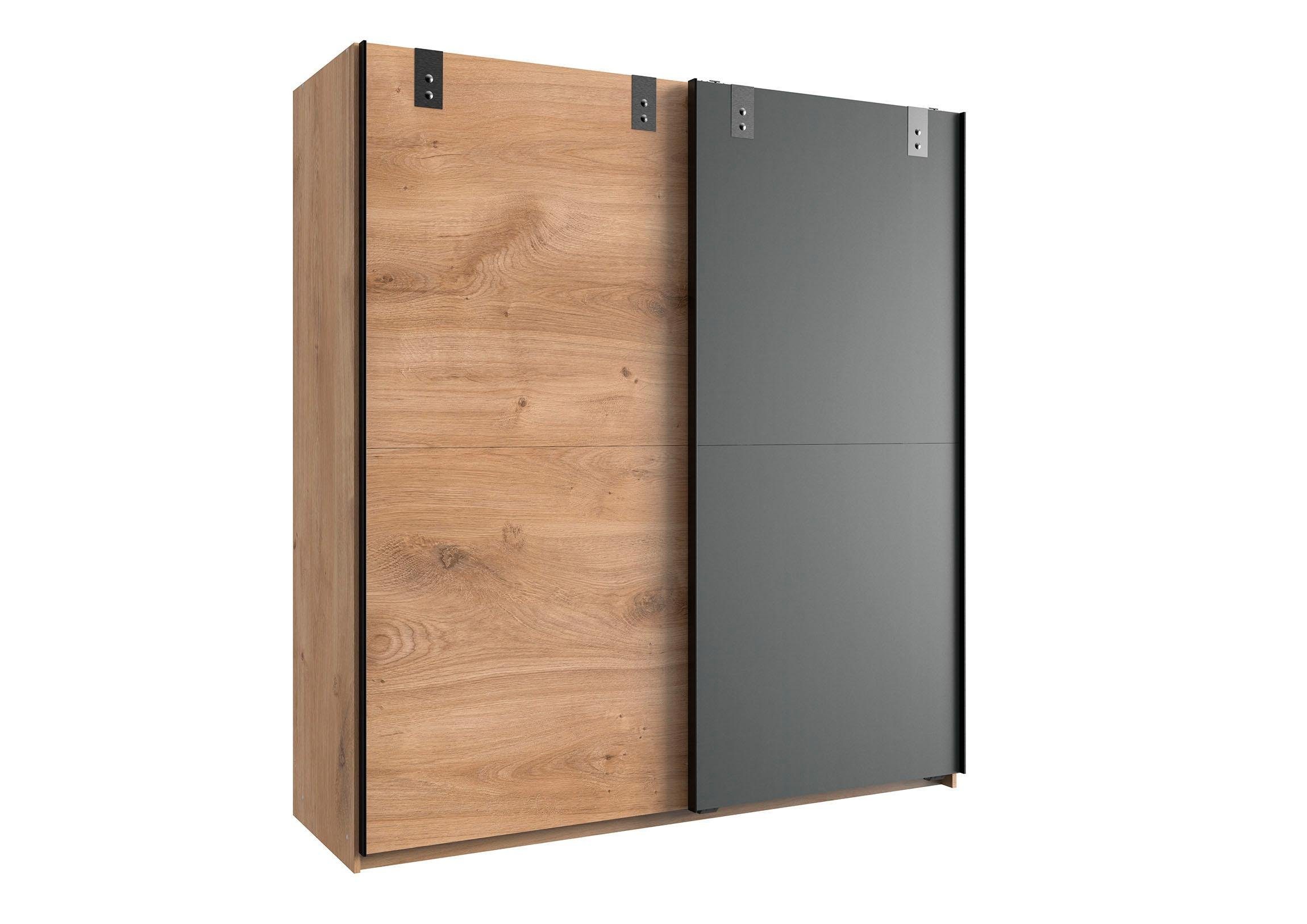 Wimex Schwebetürenschrank Liverpool, Made in Germany Kleiderschrank im Industrial Look, 135 oder 180x64x198cm