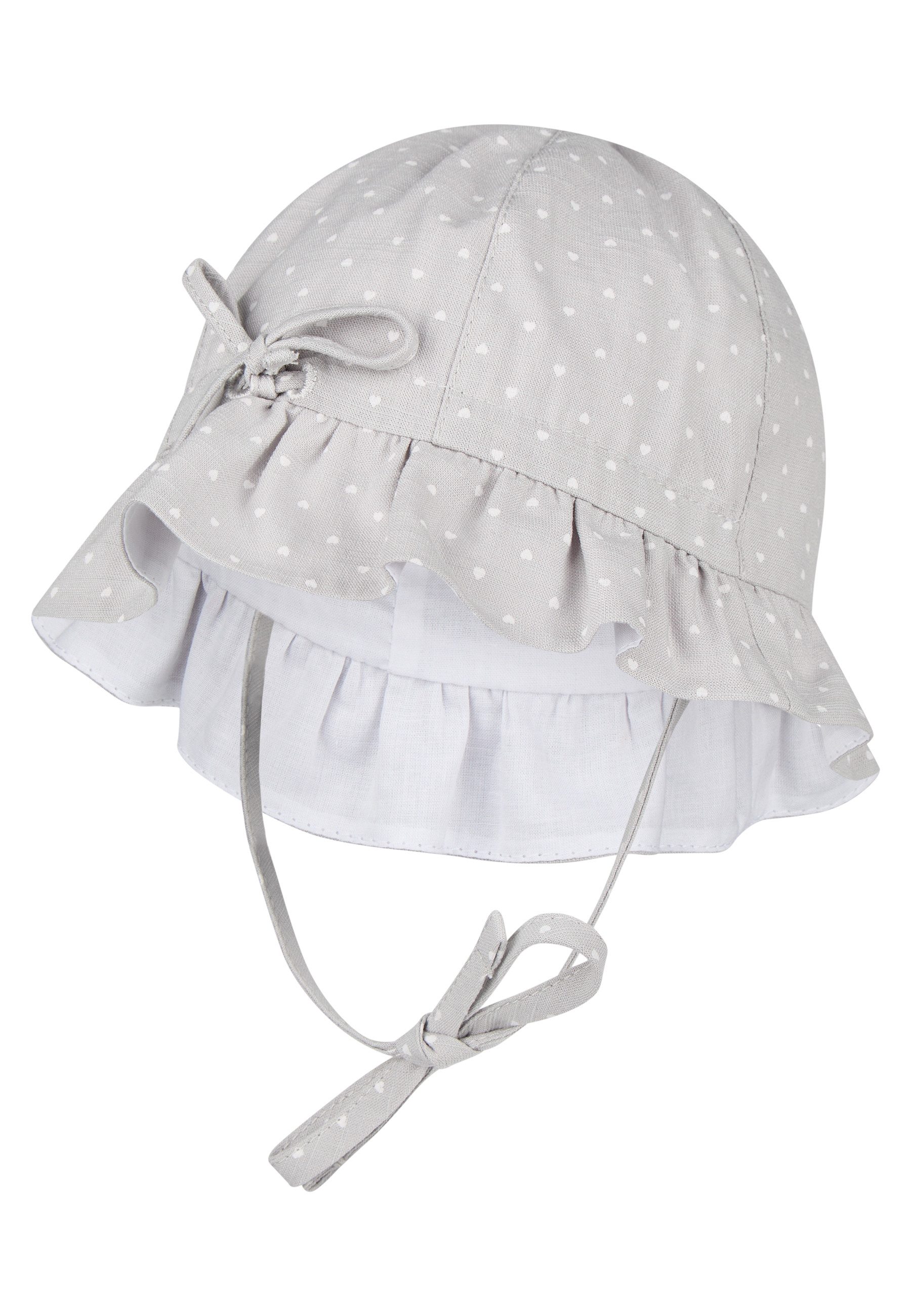 Sterntaler® Sonnenhut 50+ Hut kleine Herzen (1-St) Hut aus Viskosemix mit Herzchen, Regulierungsband, Bindeband & Futter