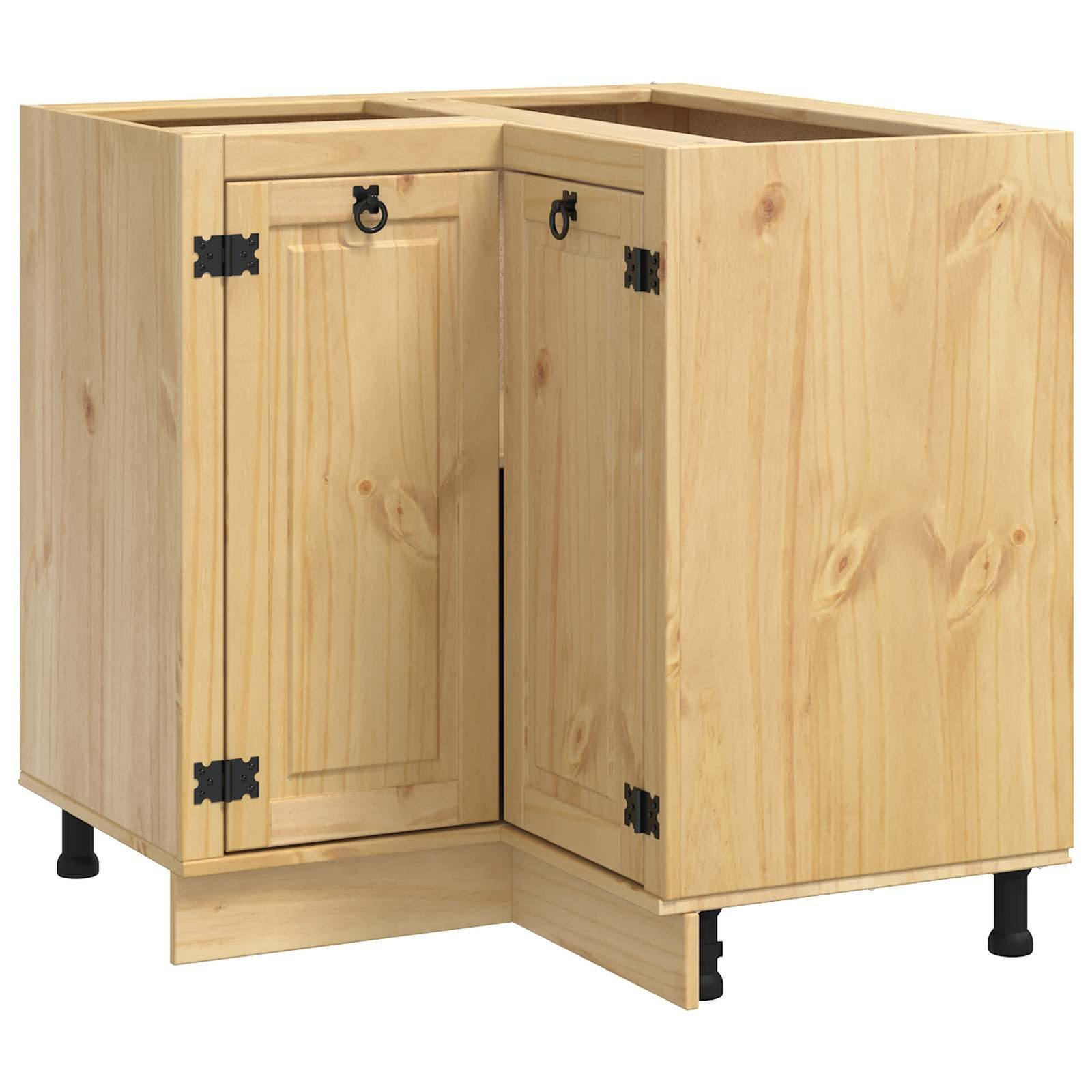 vidaXL Unterschrank 80 x 80 x 81 cm Schrank mit Regal Honig 60x32x40 cm Massives Kiefernh