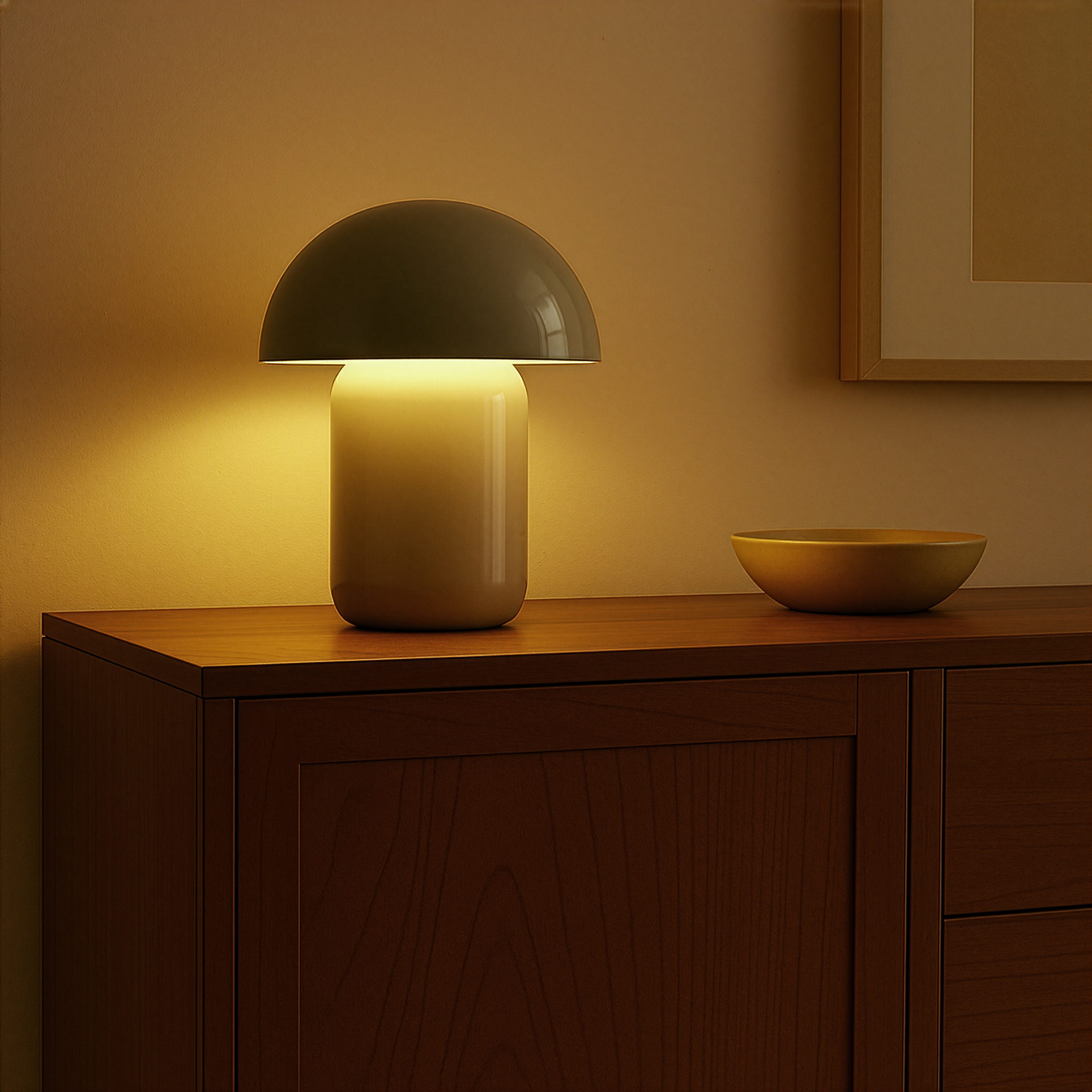 LeGer Home by Lena Gercke LED Tischleuchte Galilea, Dimmfunktion, LED fest integriert, Warmweiß, dimmbar, Ø 20 cm, Metall, Akku Tischlampe, Schalter mit Touchfunktion