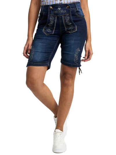 Steigenhöfer Manufaktur Джинсиshorts Trachtenhosen Look traditionelle Damen-Jeans
