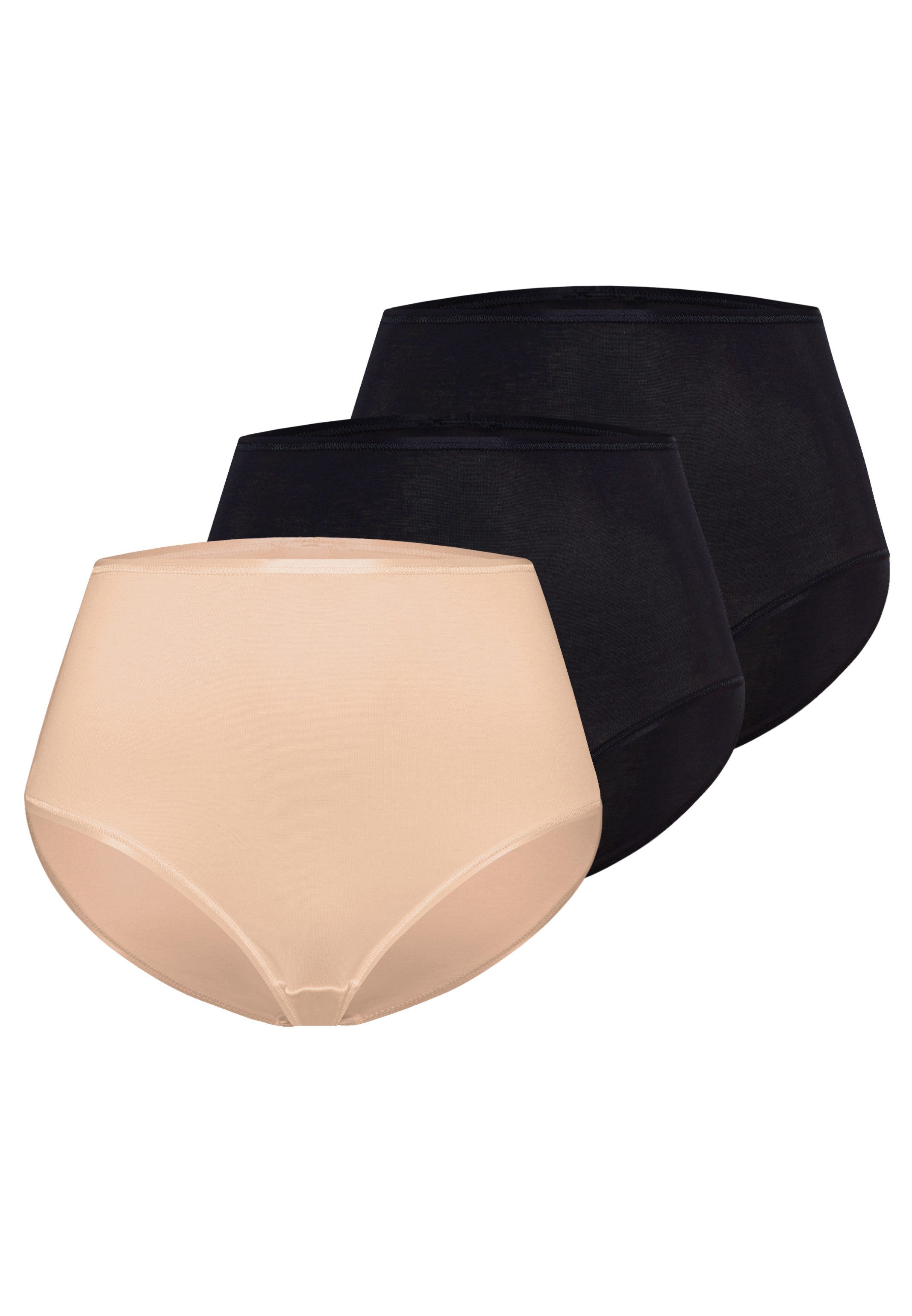 Hanro Maxislip 3er Pack Cotton Seamless (Spar-Set, 3-St) Maxi Slip - Baumwolle - Nahtlos - Angenehm auf der Haut