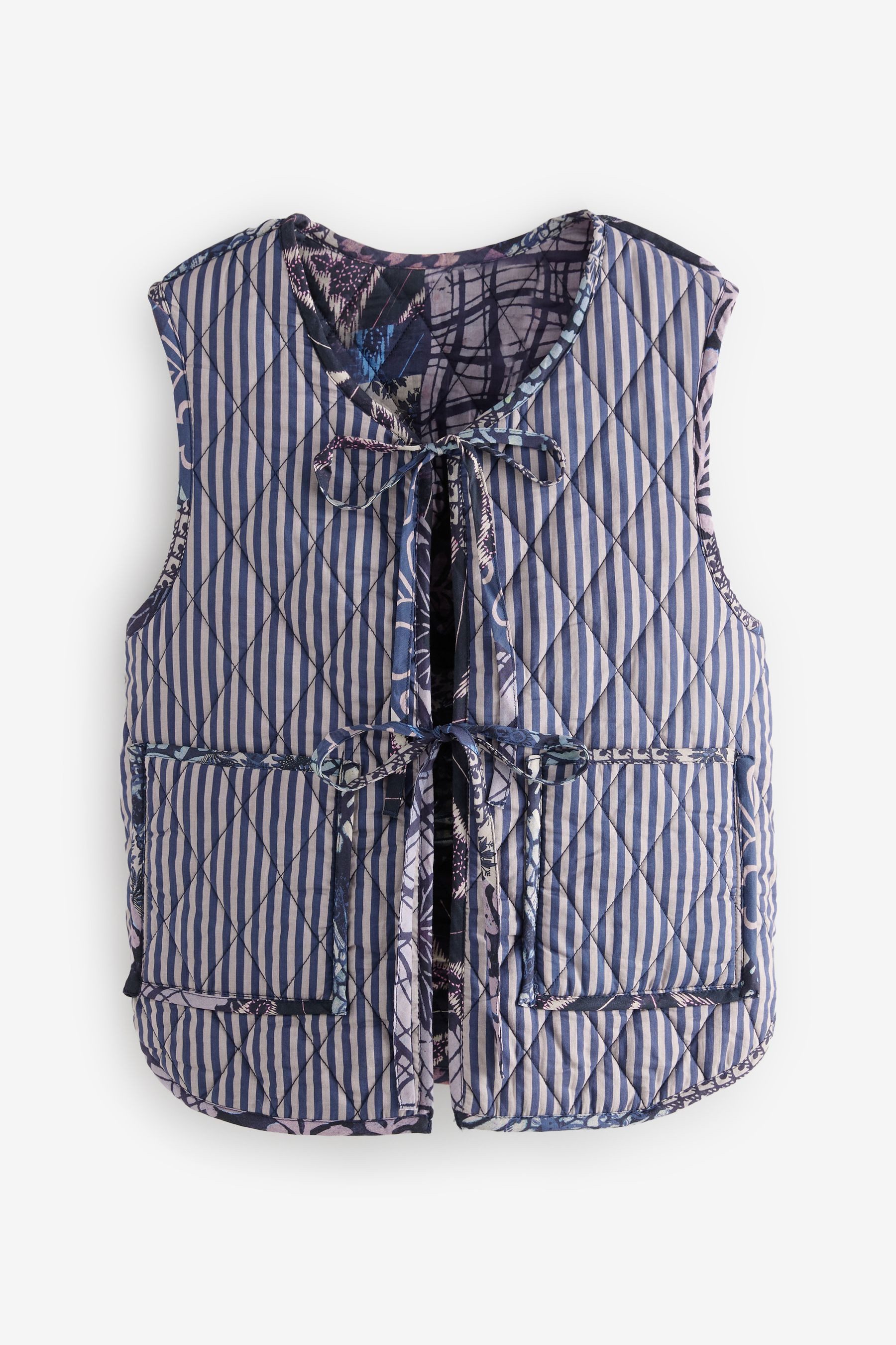 Next Anzugweste Wattierte Wende-Weste mit Bindefront (1-tlg) günstig online kaufen