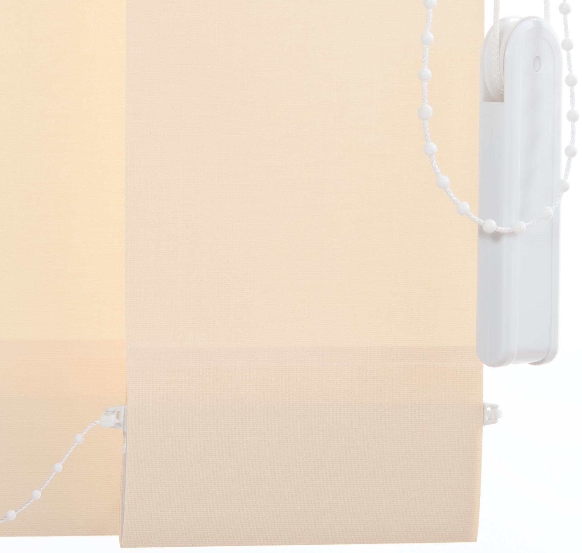 Lamellenvorhang Vertikalanlage 127 mm, Liedeco, mit cream Bohren