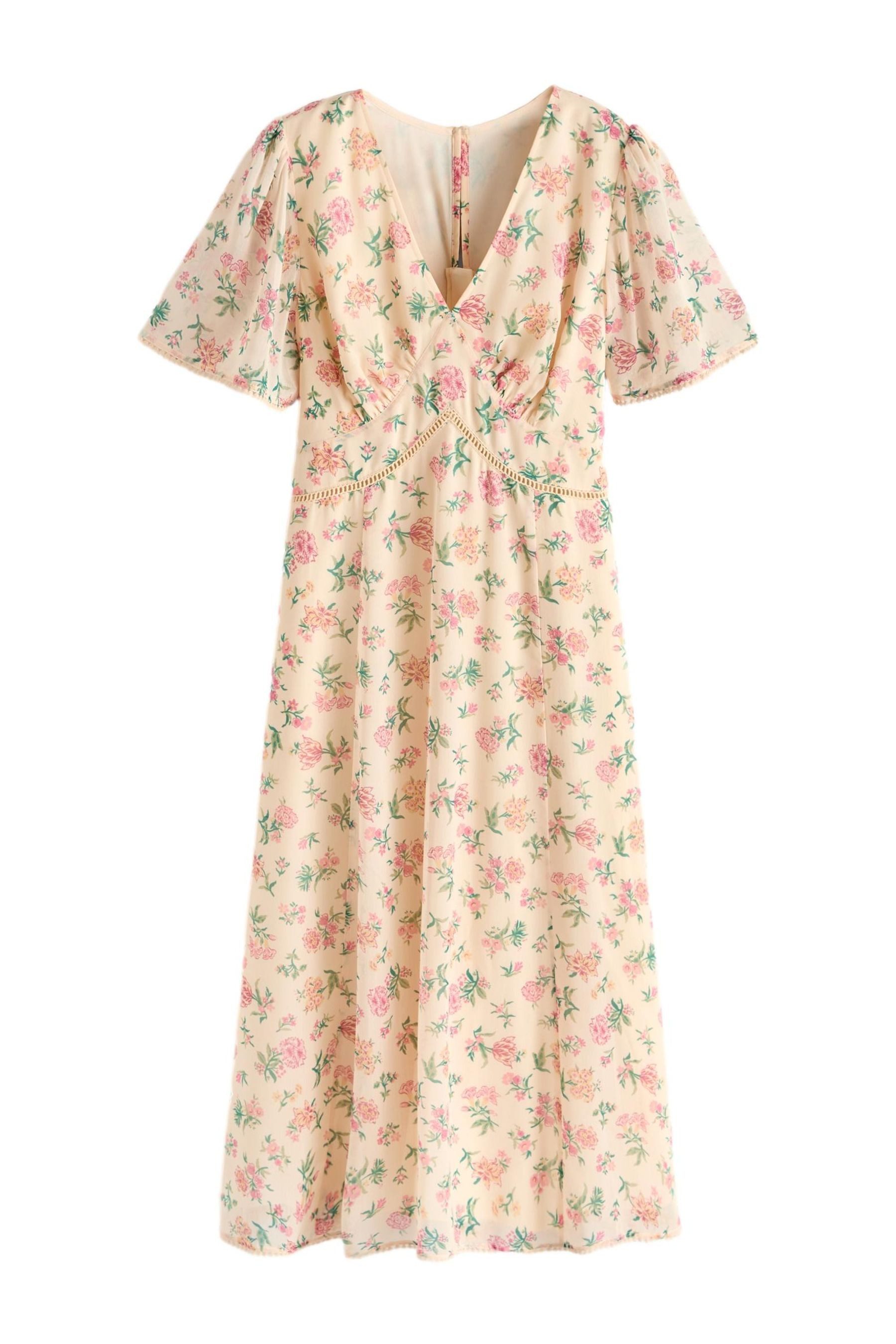 LAURA ASHLEY Chiffonkleid Laura Ashley Henlake Midi-Kleid aus Chiffon (1-tlg)