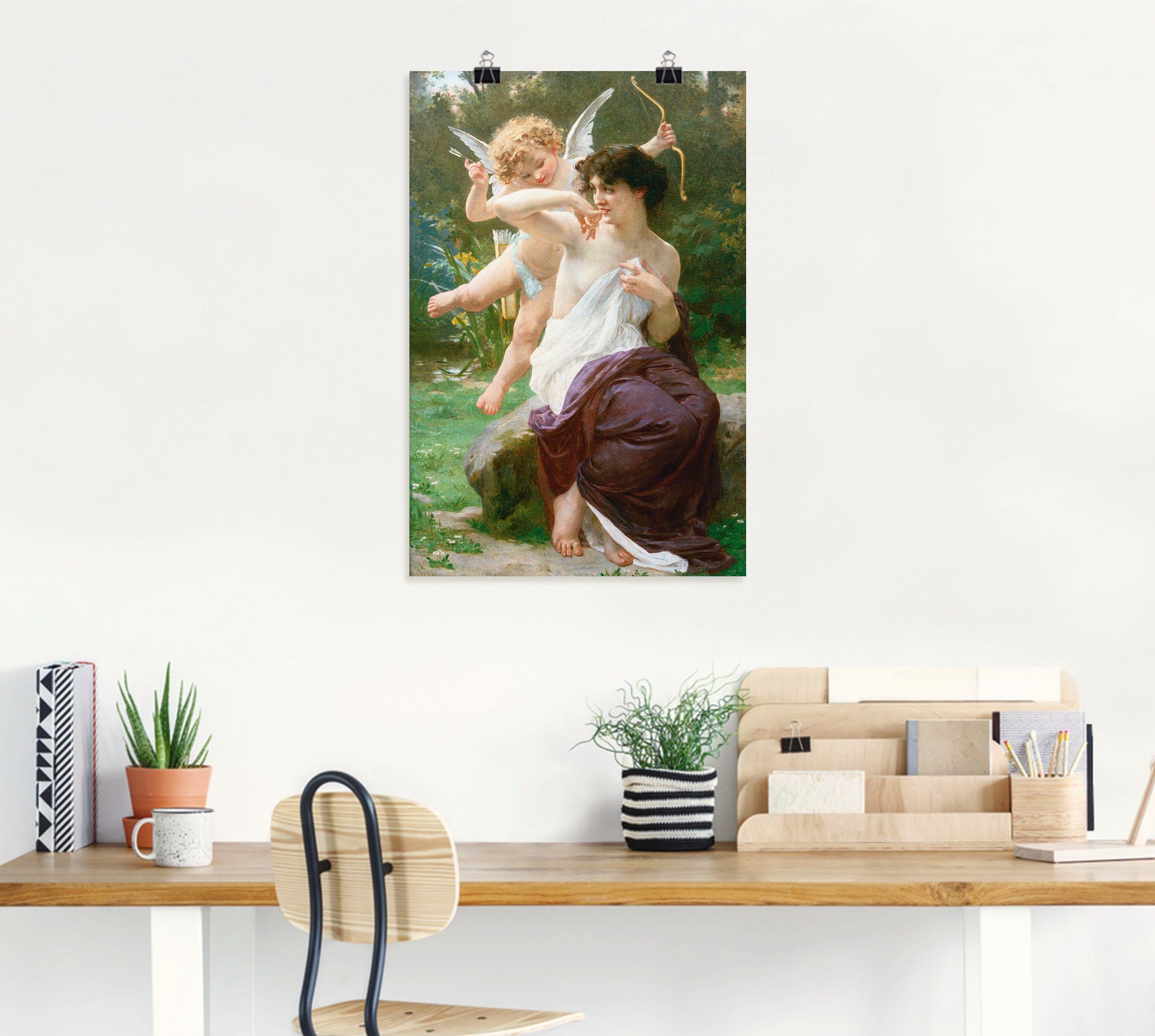 Amorette, in Artland Poster versch. Alubild, (1 oder Leinwandbild, Venus Wandaufkleber als Bilder Wandbild mit Gottes St), Größen