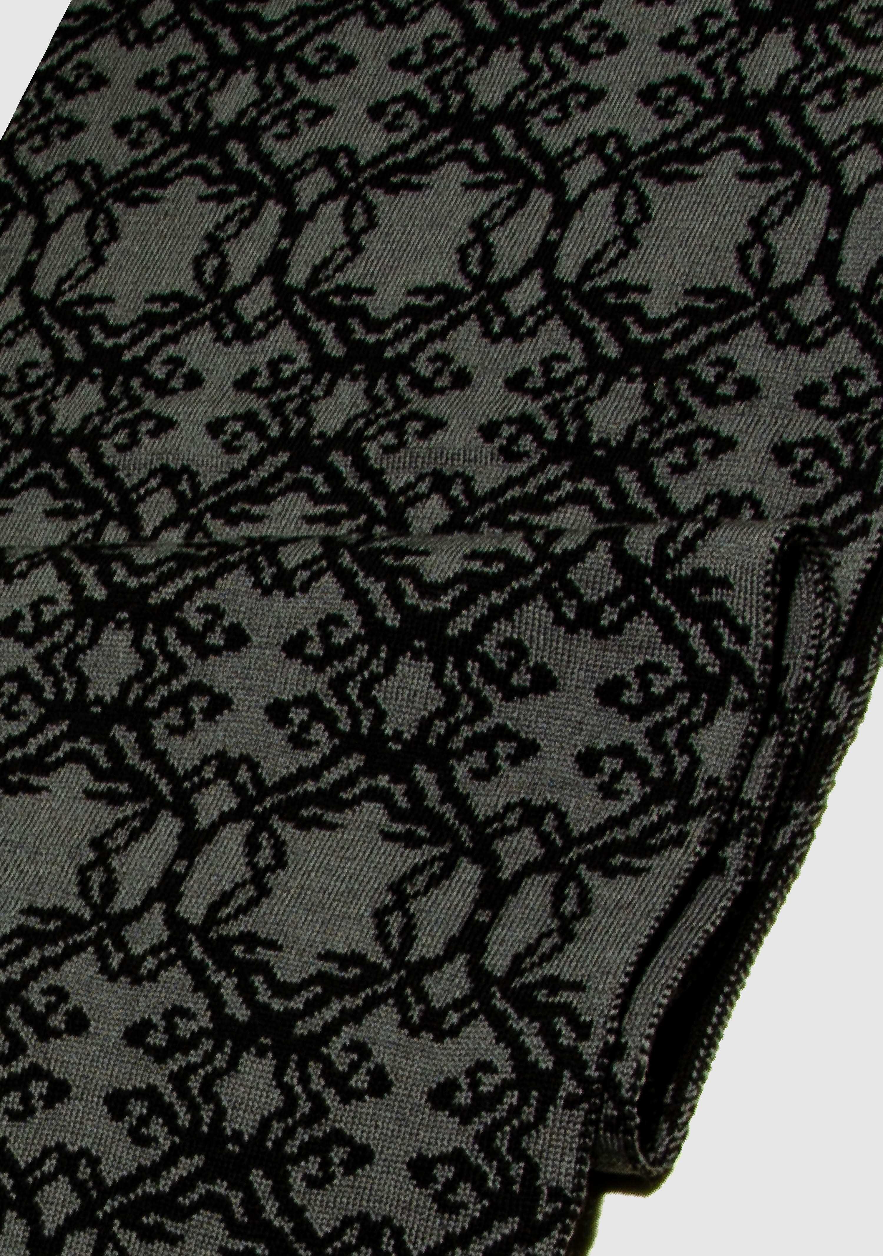 LANARTO slow fashion Strickschal Schal Kranz aus 100% Merino extrasoft in schönen Farben schwarz_graphit | Strickschals