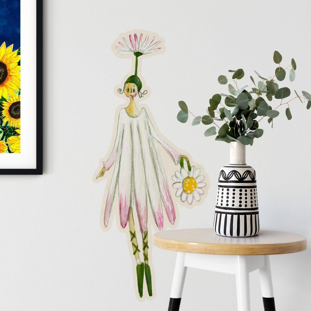 Wall-Art Wandtattoo Blütenelfe August Gänseblume (1 St)