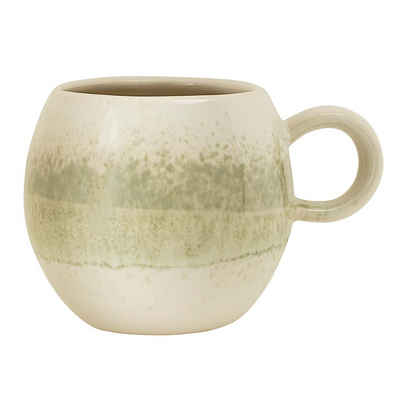 Bloomingville Tasse Paula Tasse natur/grün 275 ml, Keramik Kaffeetasse Teetasse dänisches Design
