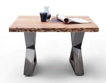 MCA furniture Couchtisch Cartagen, Baumkante Akazie-massiv X-Form quadratisch natur