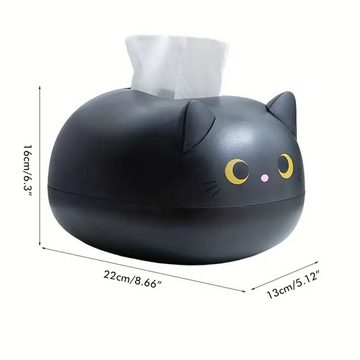 yozhiqu Papiertuchbox Cartoon-Katzen-Taschentuchbox,Katzen-Servietten-Aufbewahrungsbox, Niedliches Katzen-Design, vielseitig einsetzbar - Praktischer Halter