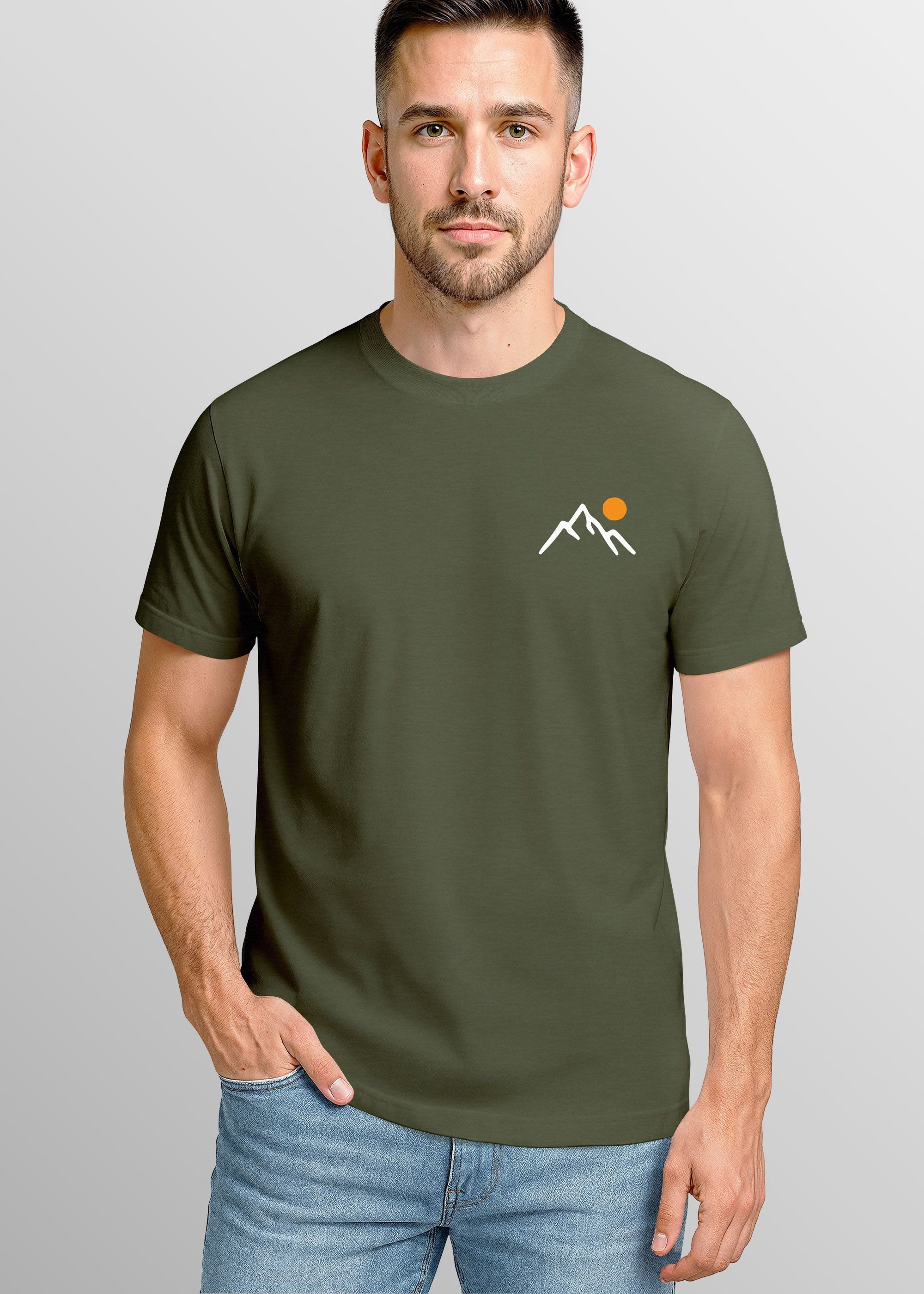 Neverless Print-Shirt Herren T-Shirt mit Bergmotiv, günstig online kaufen