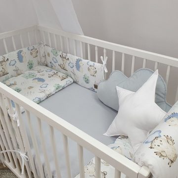 Babybettbezug Baby Bett Set Igel grau 187 Ausstattung für Kinderbett 70x140 cm, 5tlg, Babymajawelt (5 St), Modernes Design, Top Baumwolle, Made in EU