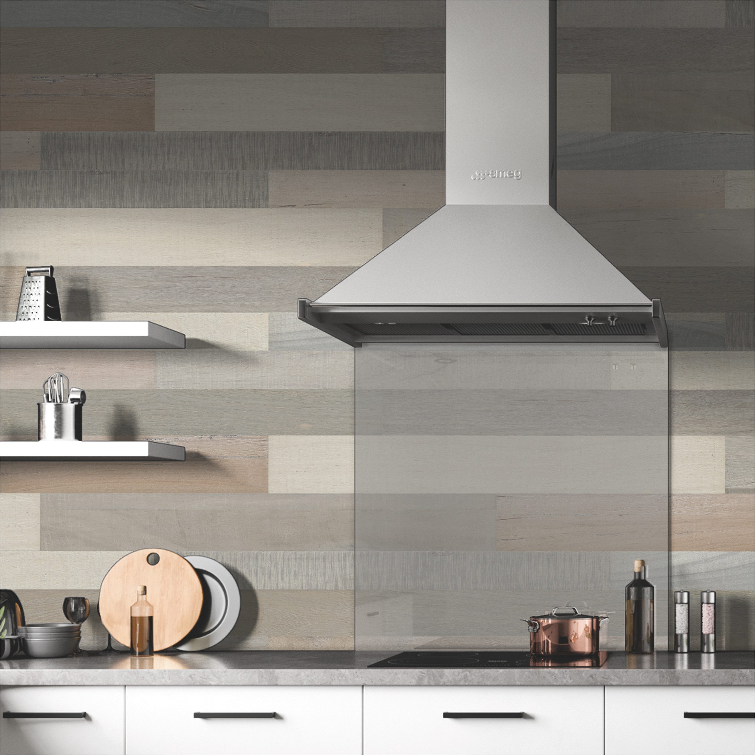 INDO 3D Wandpaneel Barnwall, BxL: 12,00x120,00 cm, 0,14 qm, (Packung mit 0,864 qm, Versandkostenfreie Lieferung) Wandverkleidung mit Echtholzoberfläche und 3D-Effekt
