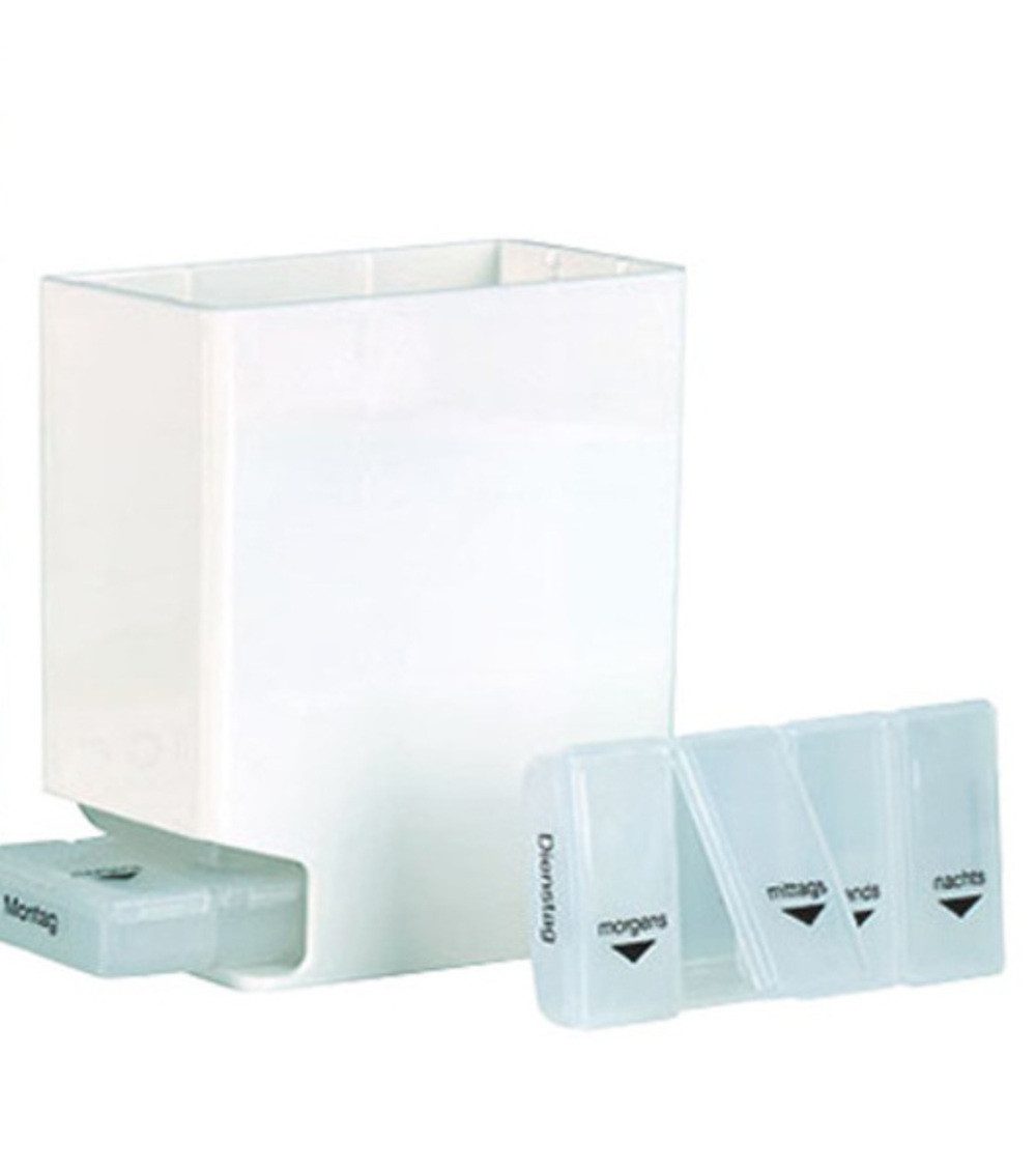 DocMed Pillendose Med-Box (Spar Set, 1 St., Medikamentenbox), Wochen-Dosierer, Organisator für Medikamente