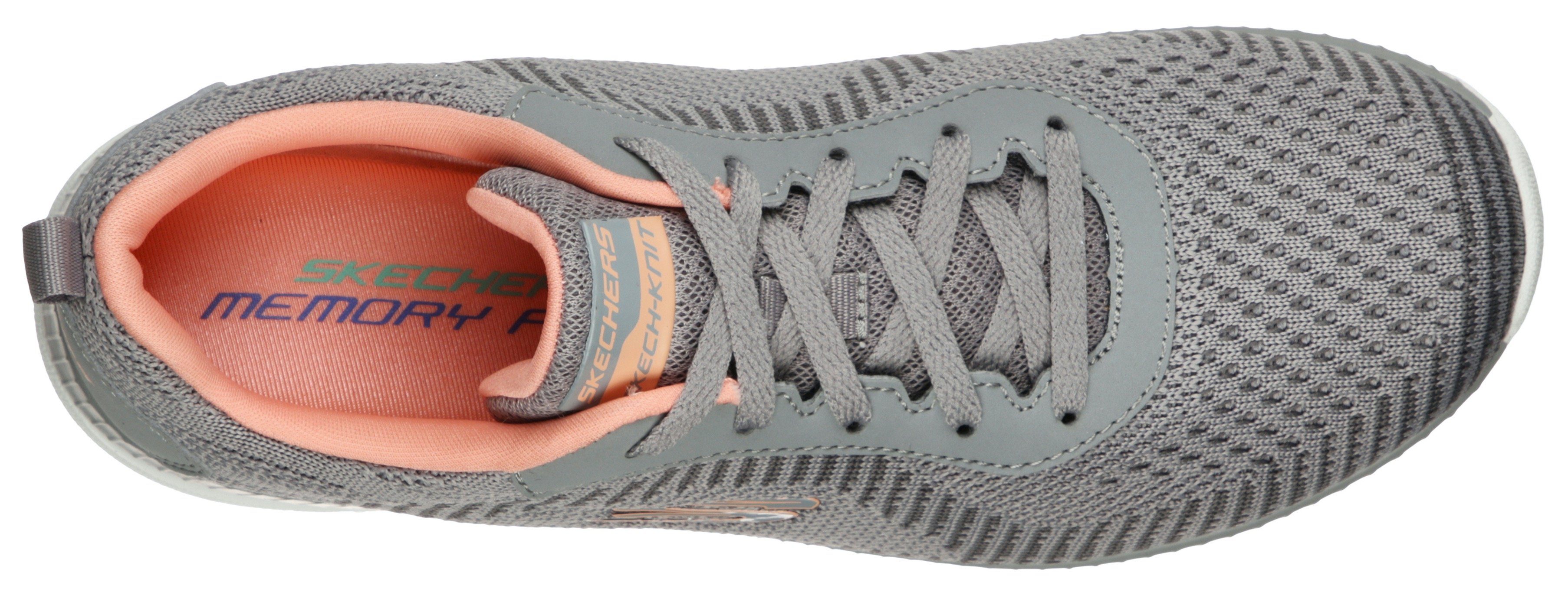 Skechers BOUNTIFUL-PURIST Sneaker grau in Strick-Optik